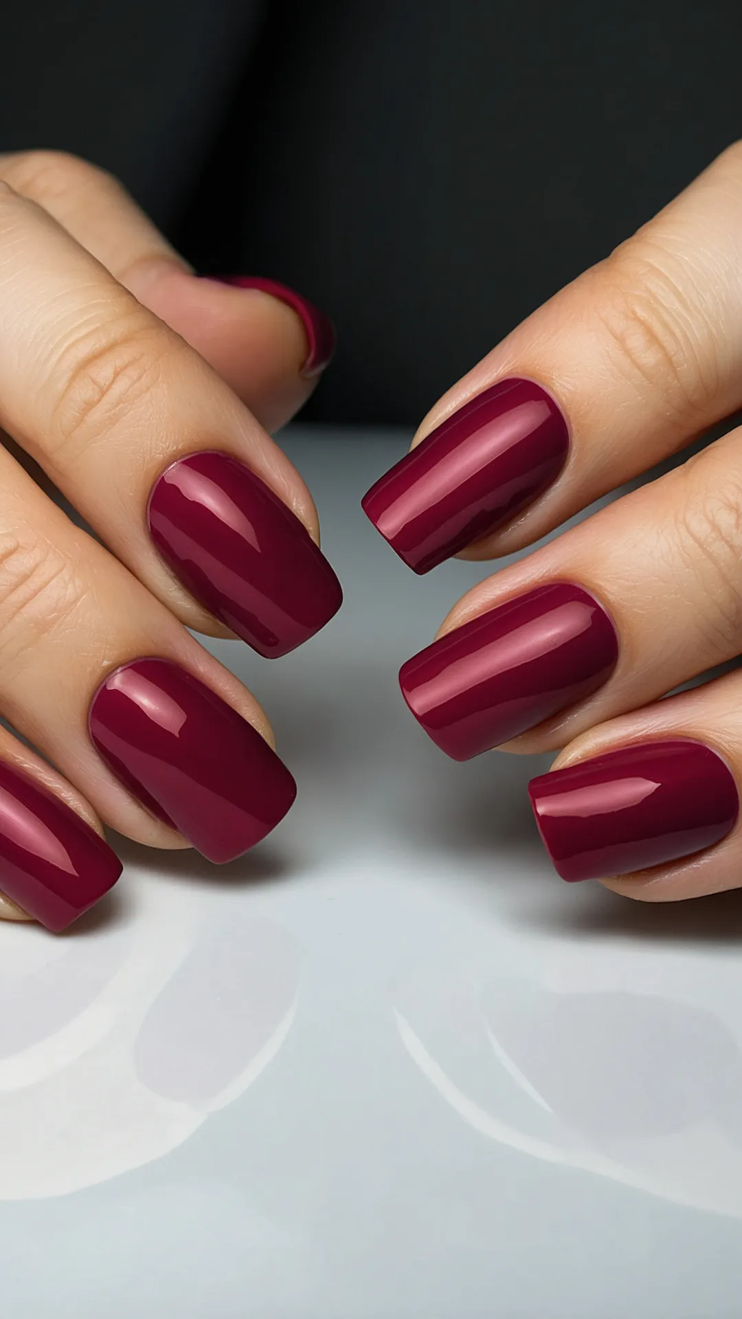 Level Up Maroon Nails