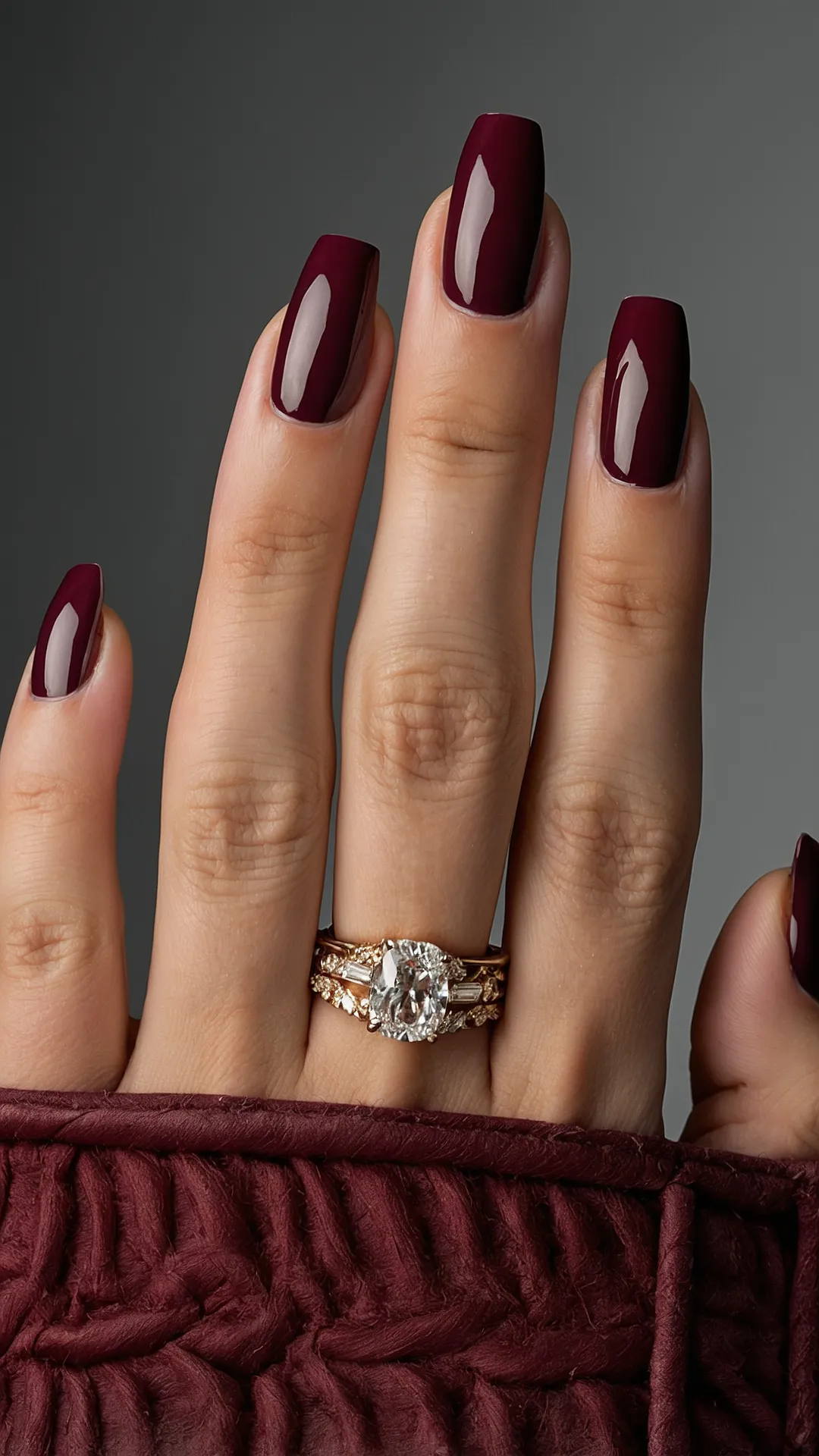Garnet Glow Nails