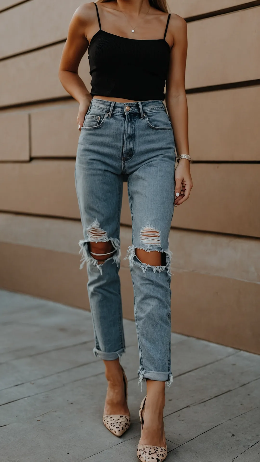 Defy the Heat in Black Jeans