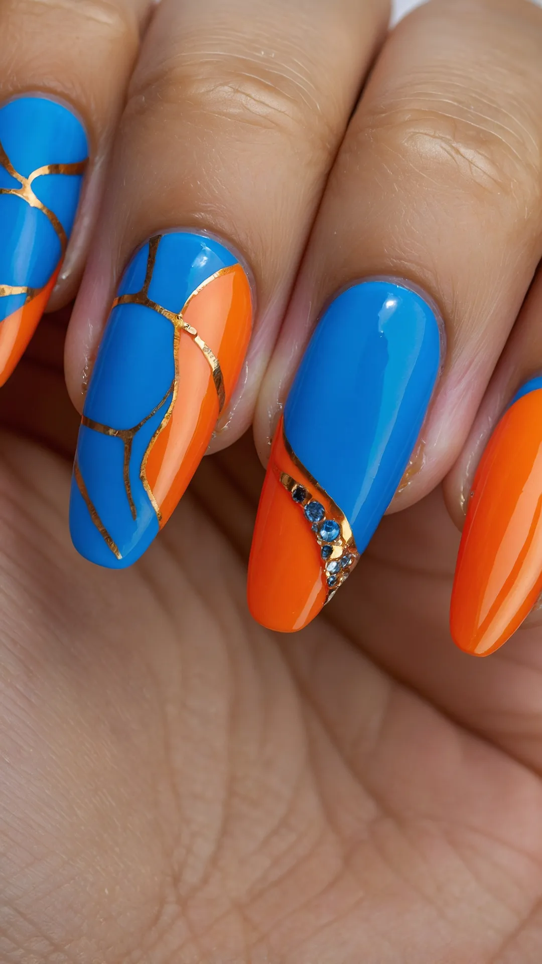 Glow Up Orange Nails