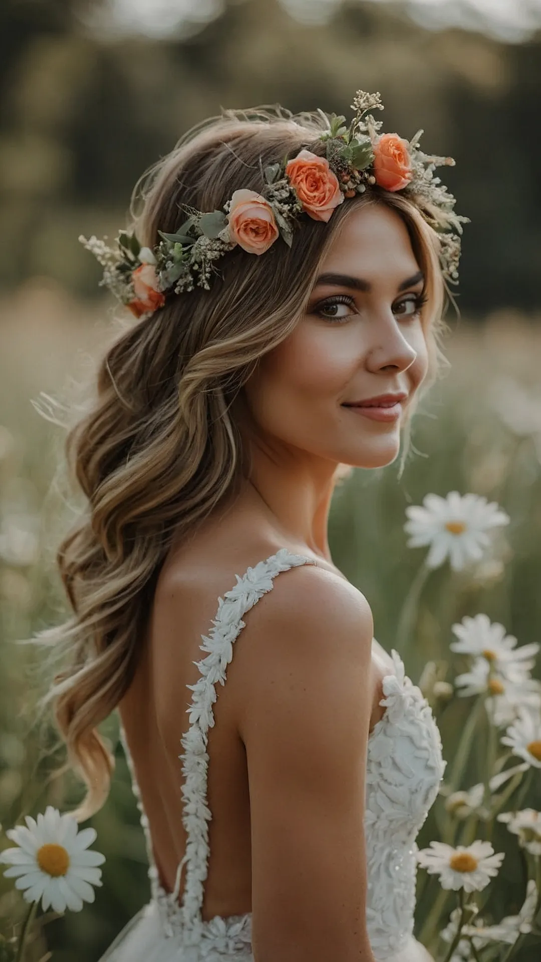 Bridal Crown of Flowers