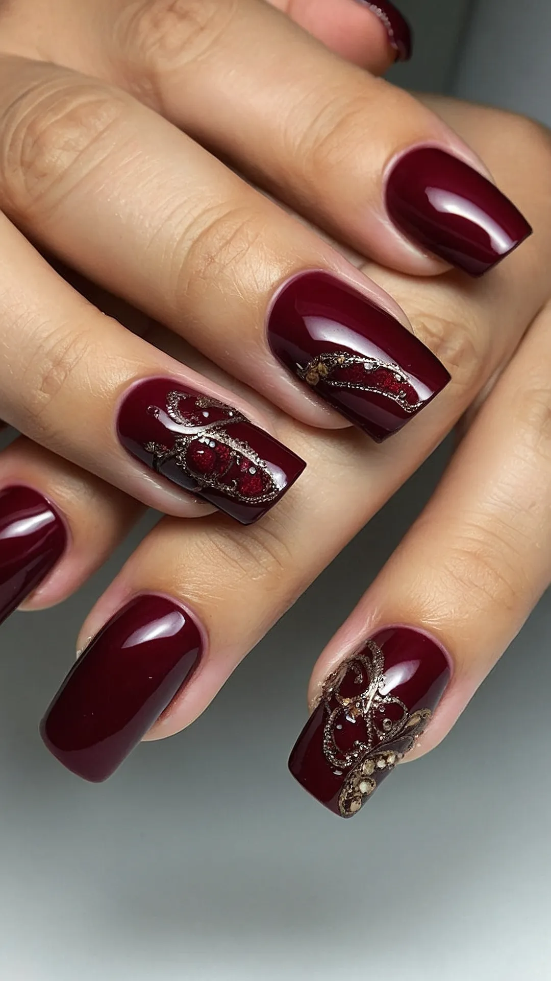 Burgundy Royale Nails