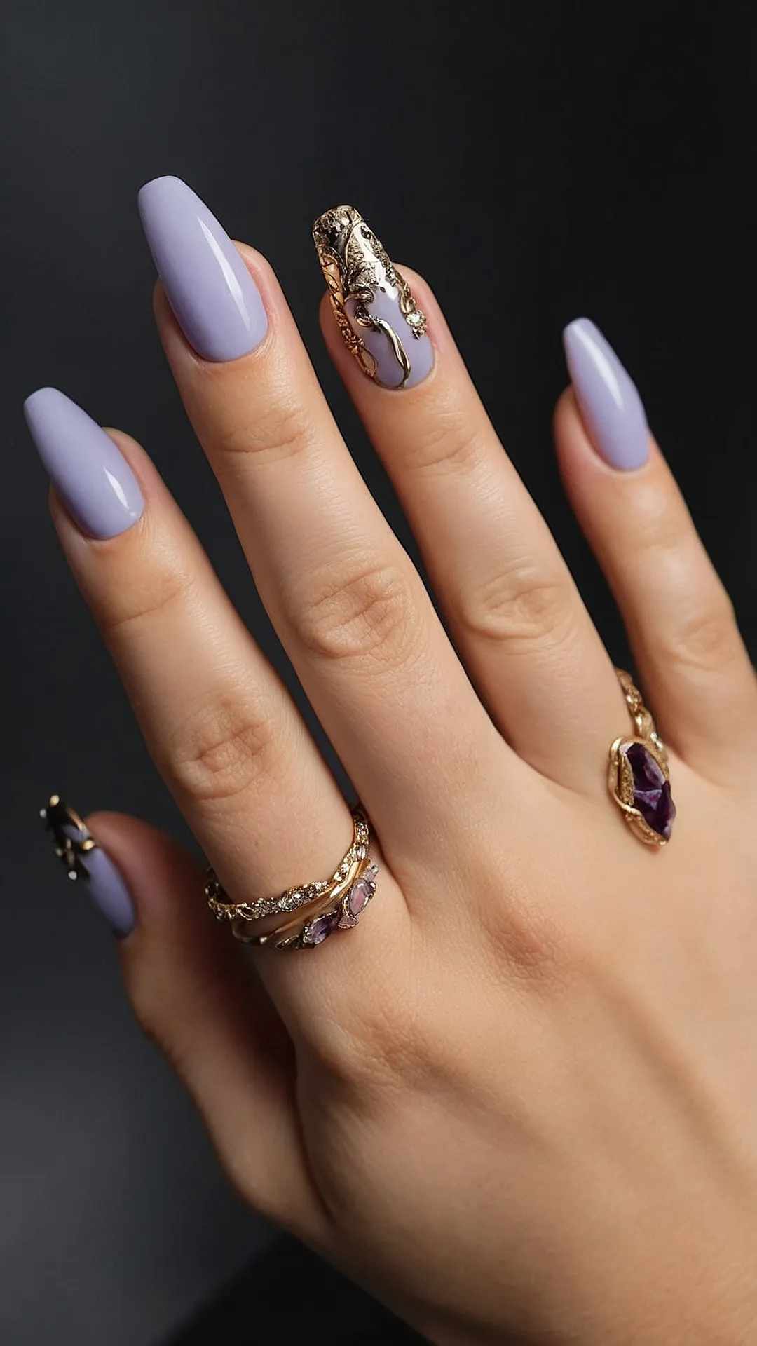 Purple Hues & Golden Dreams