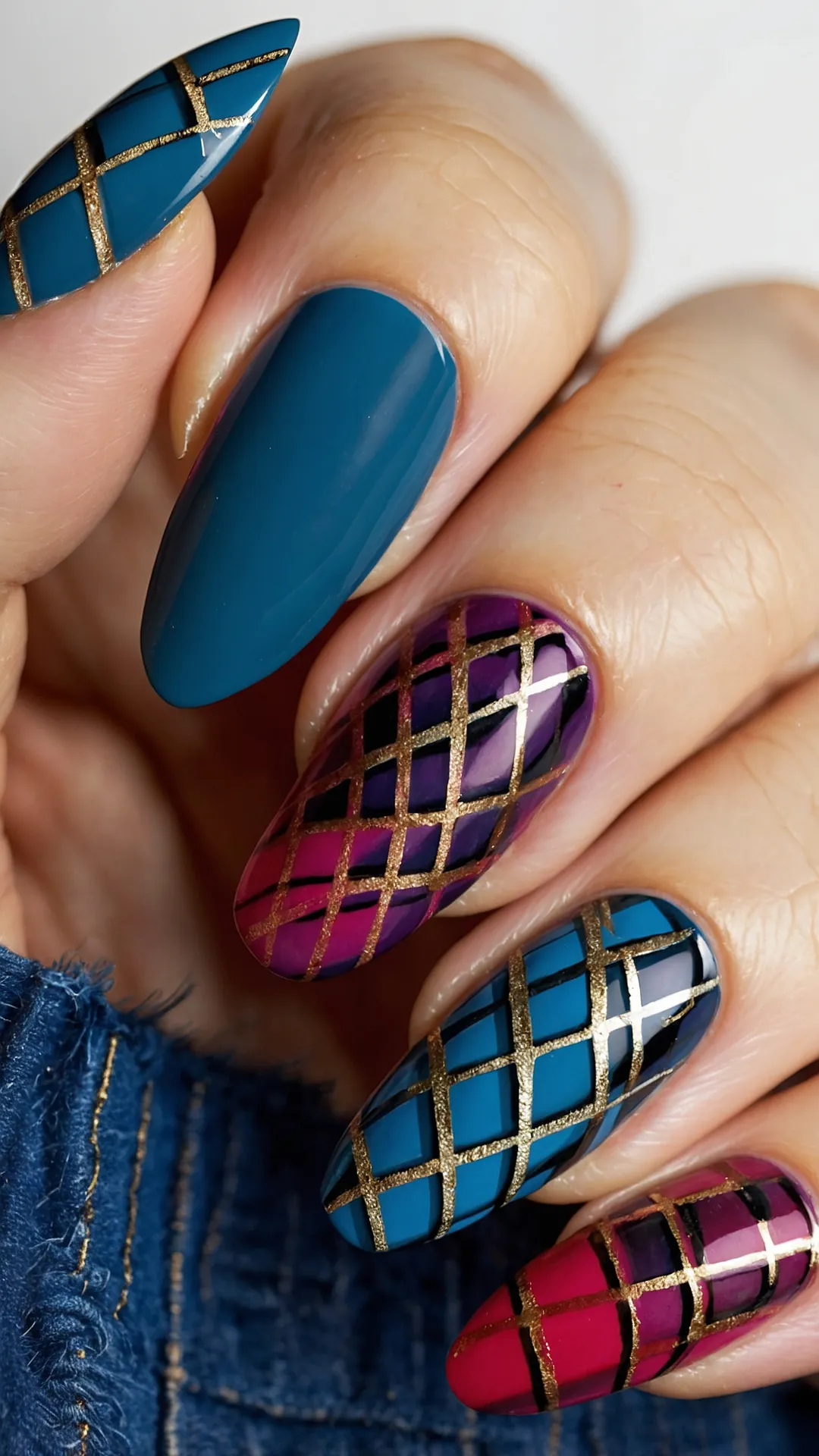 Plaid Obsession: Mani Goals