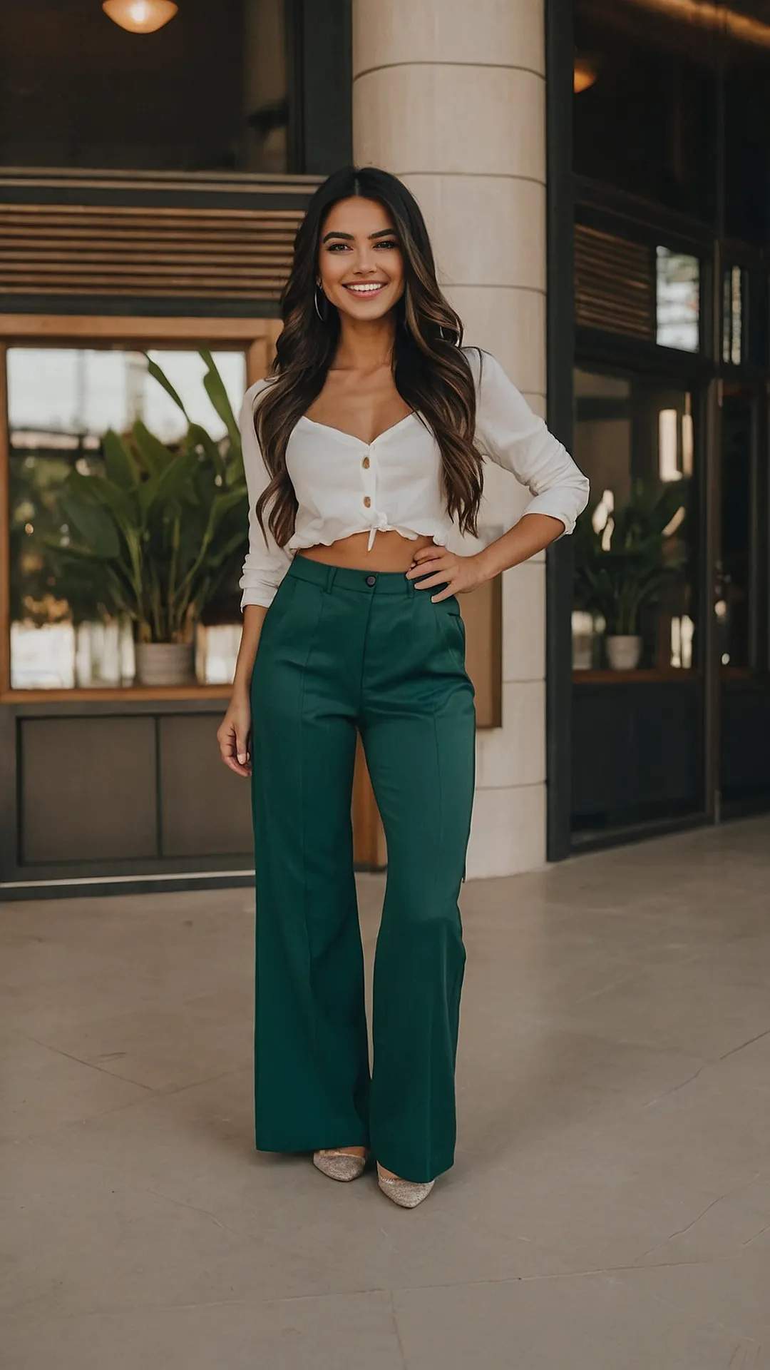 Green With Envy: Trousers Outfit for Women