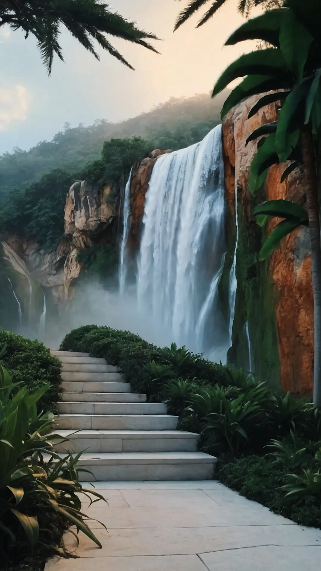 Minimalist Waterfall Dreams