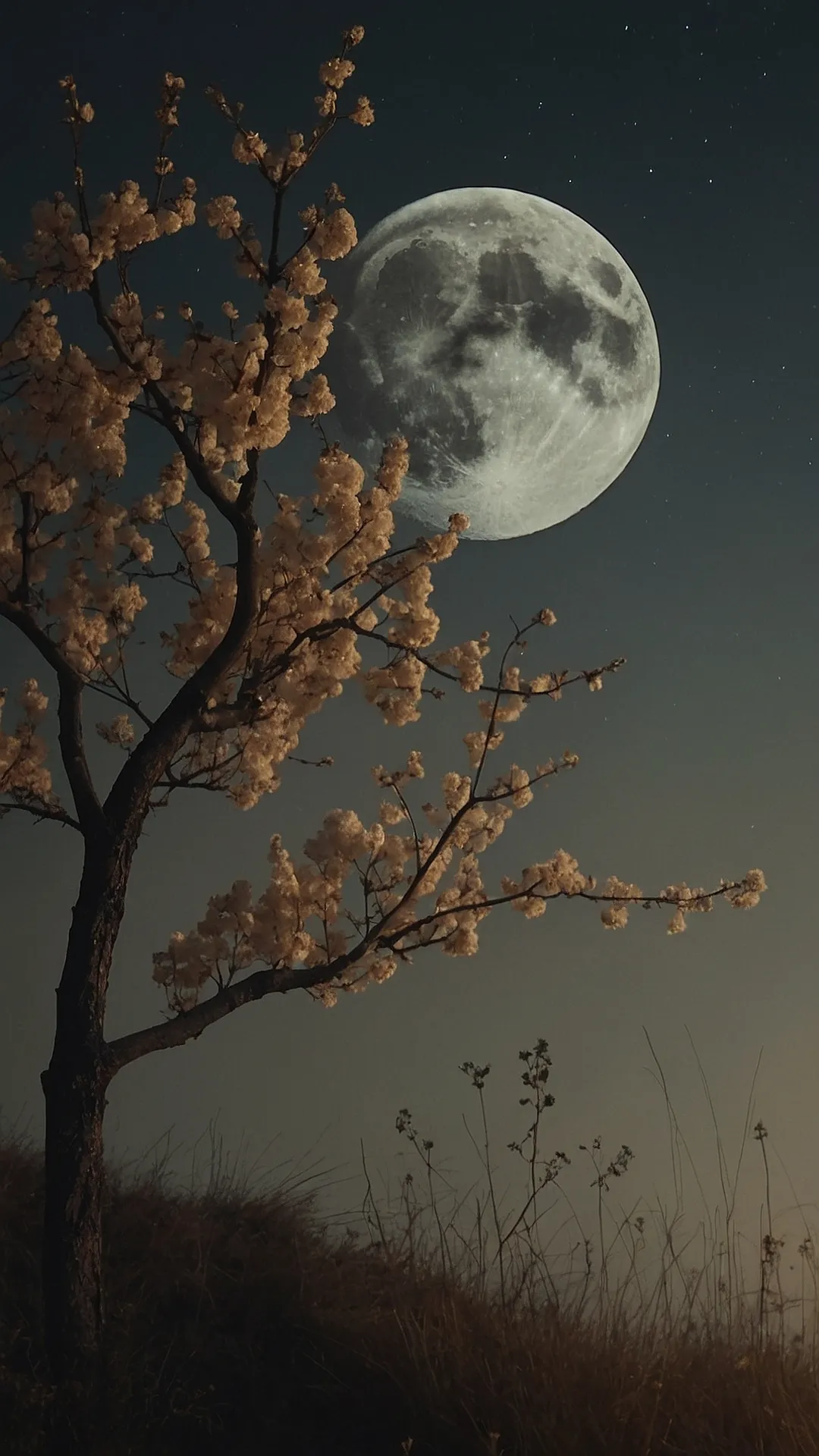 Moonlit Branches: A Minimalist Dream