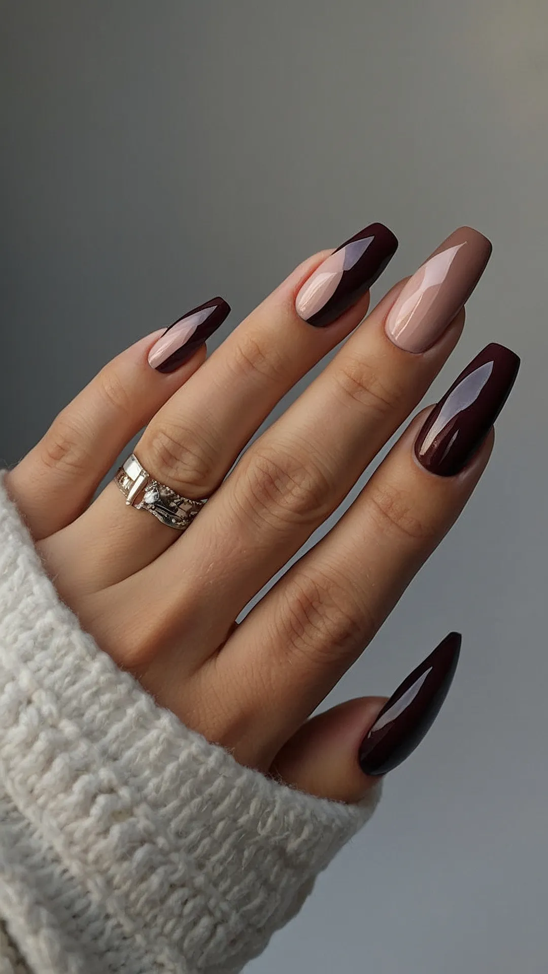 Nude & Burgundy Bliss: