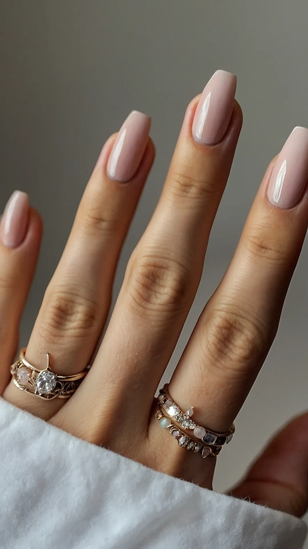 Gel Nails & Sparkly Rings: A Perfect Match!