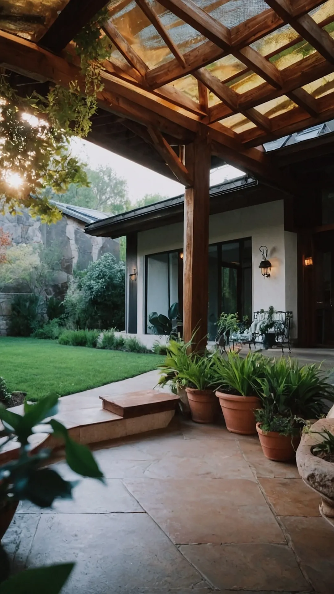 A Patio for a Pretty House