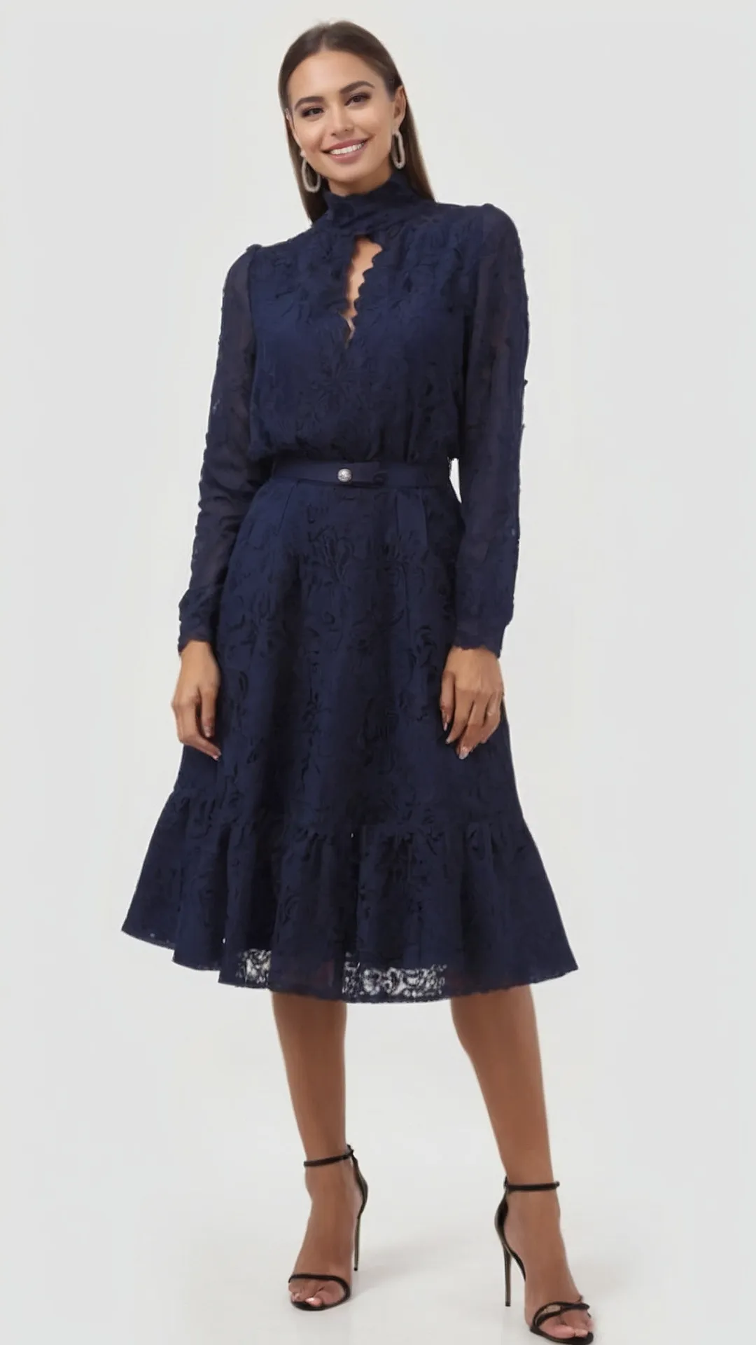 Lace Dreams in Navy Blue: