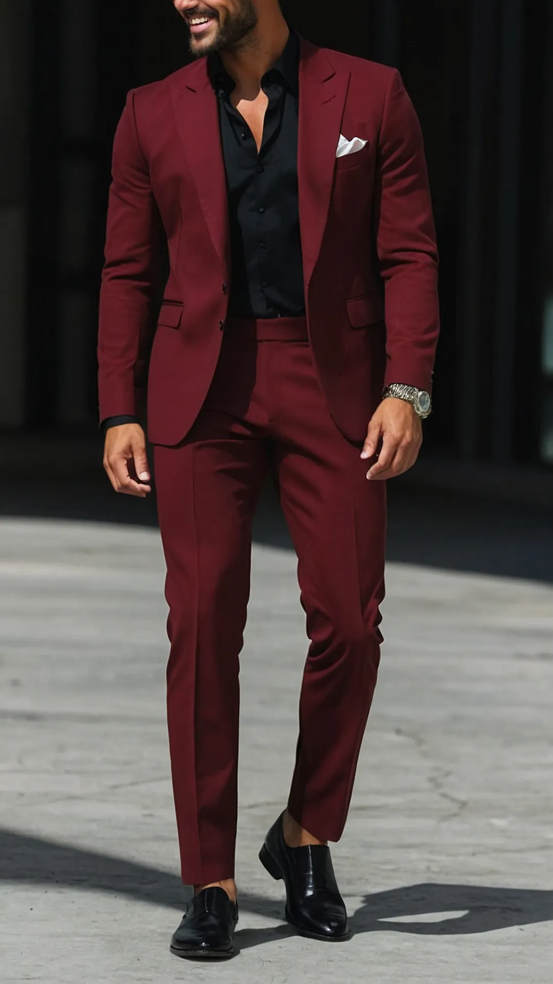 Dressed to Impress:  The Burgundy Suit