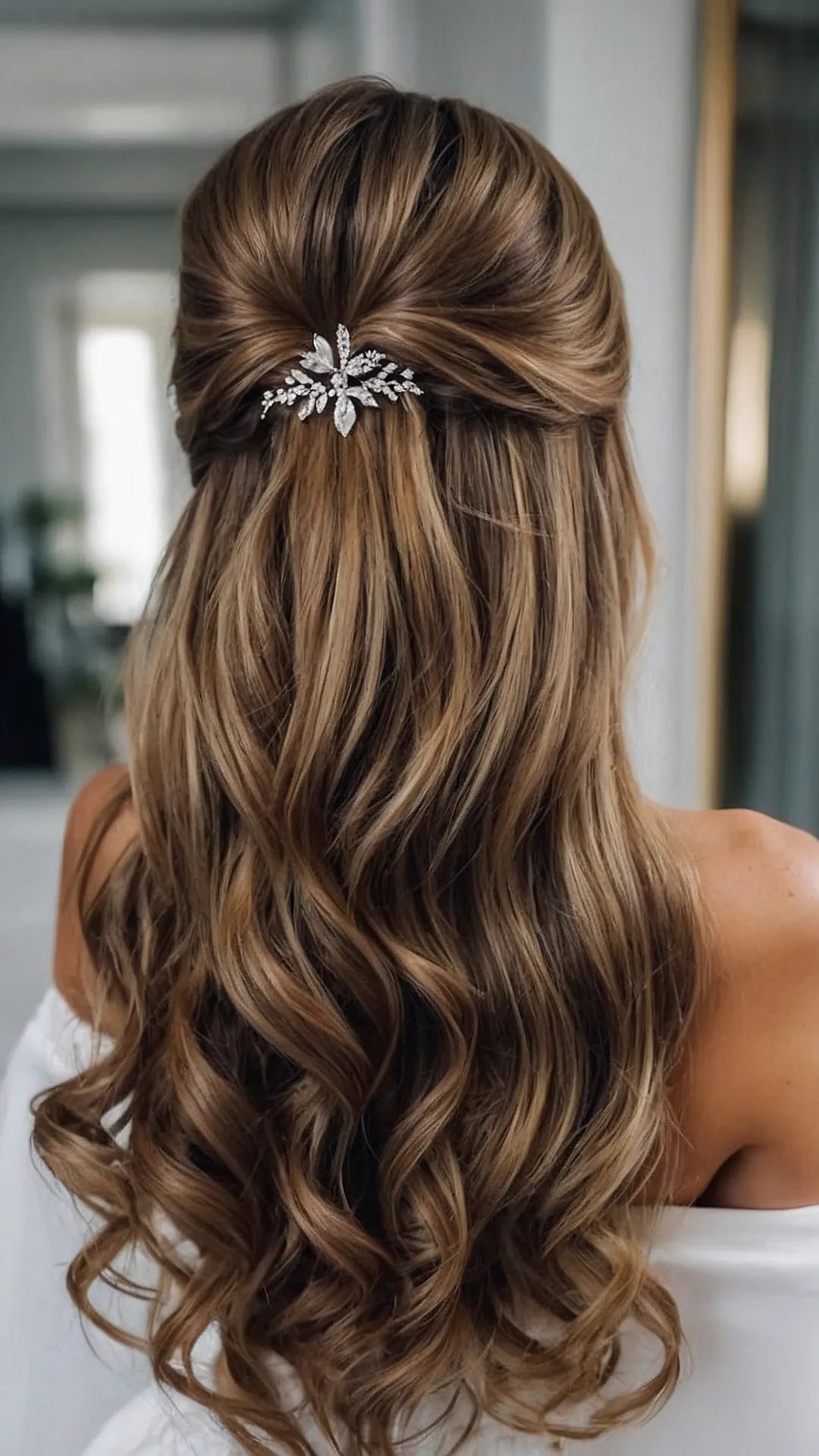 Chic Half Up Half Down Wedding Hairstyles to Complement Any Dress