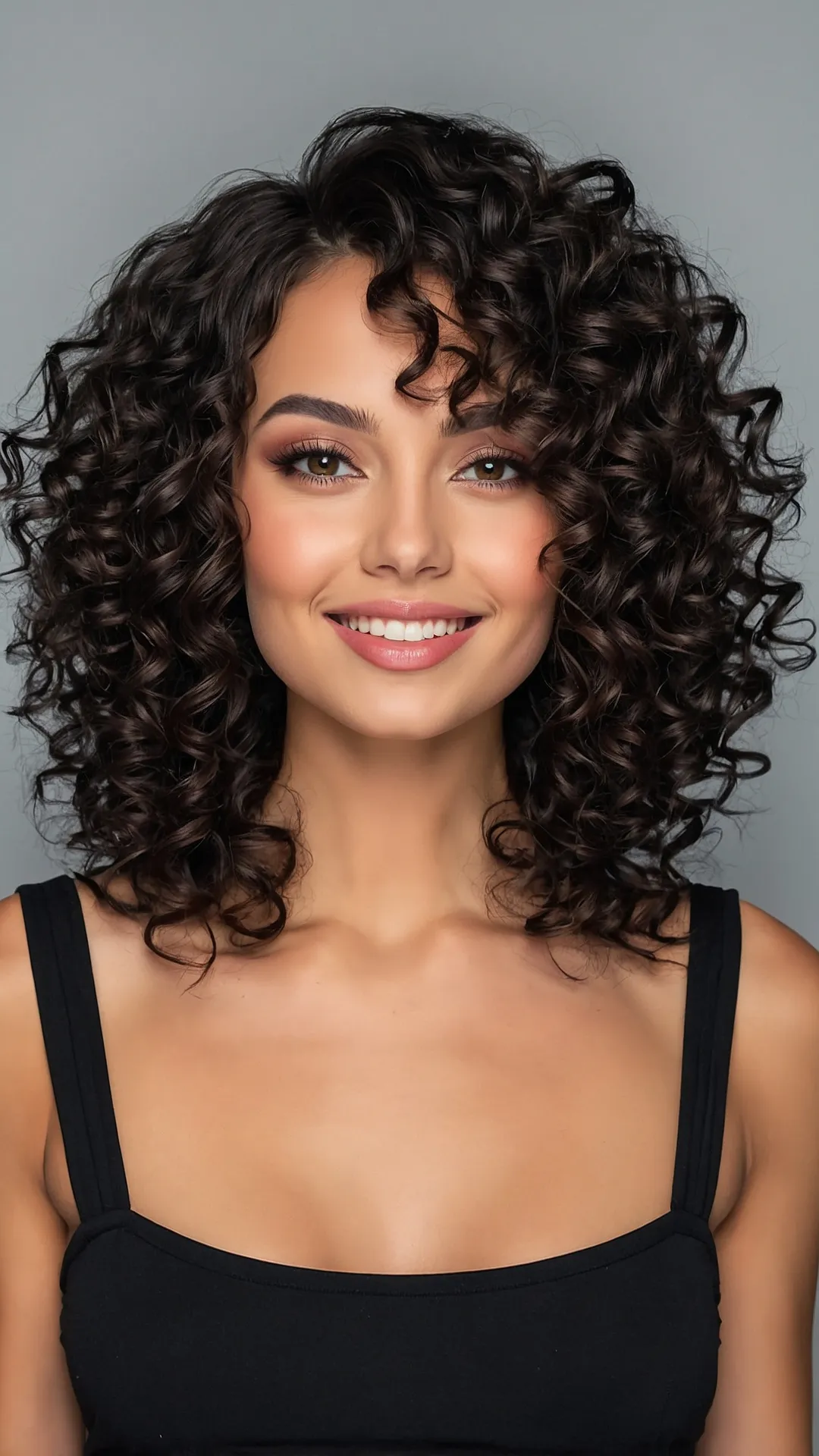 Wild Curls, Bold Bangs