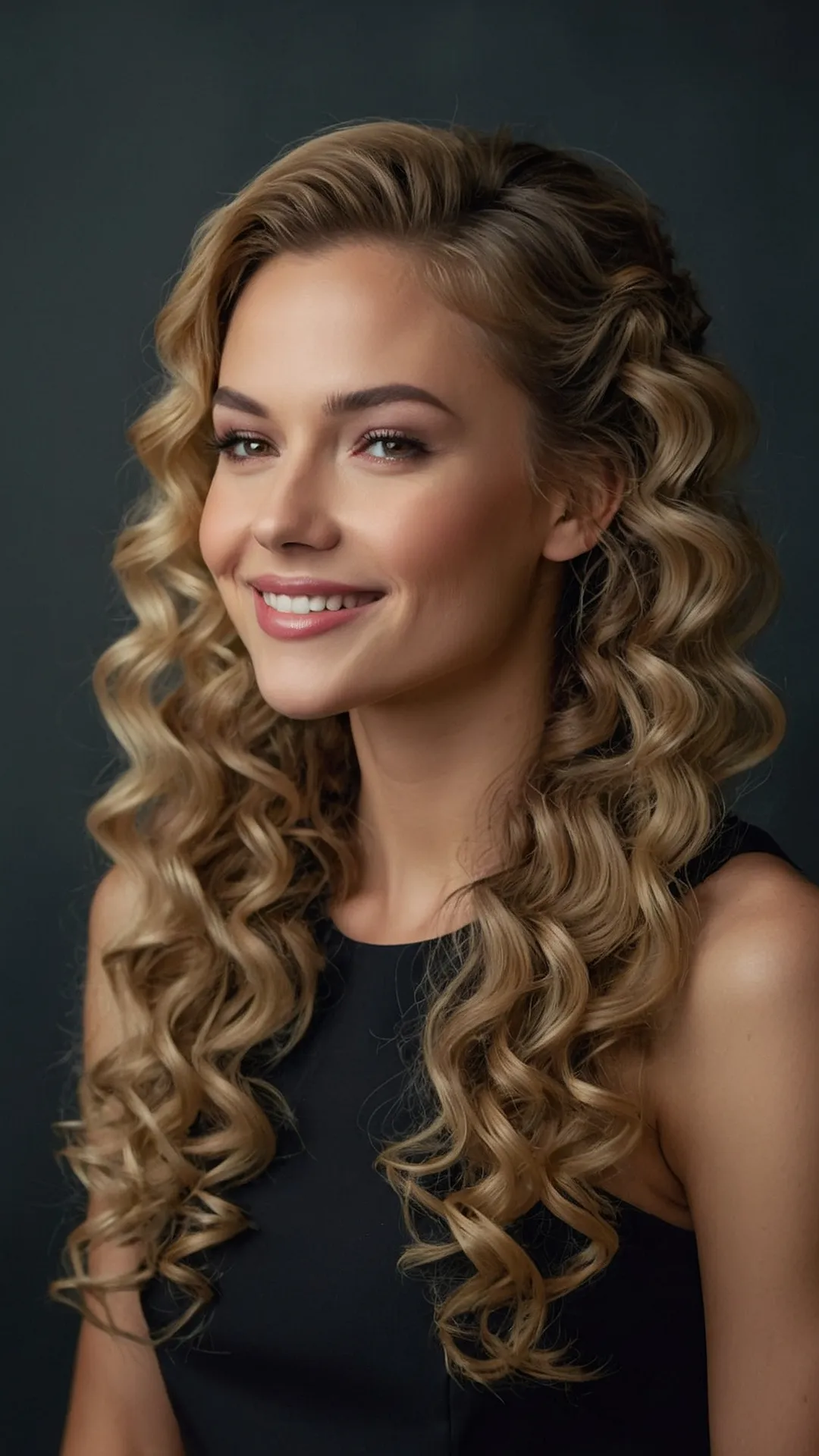 Curly Hair, Happy Bride