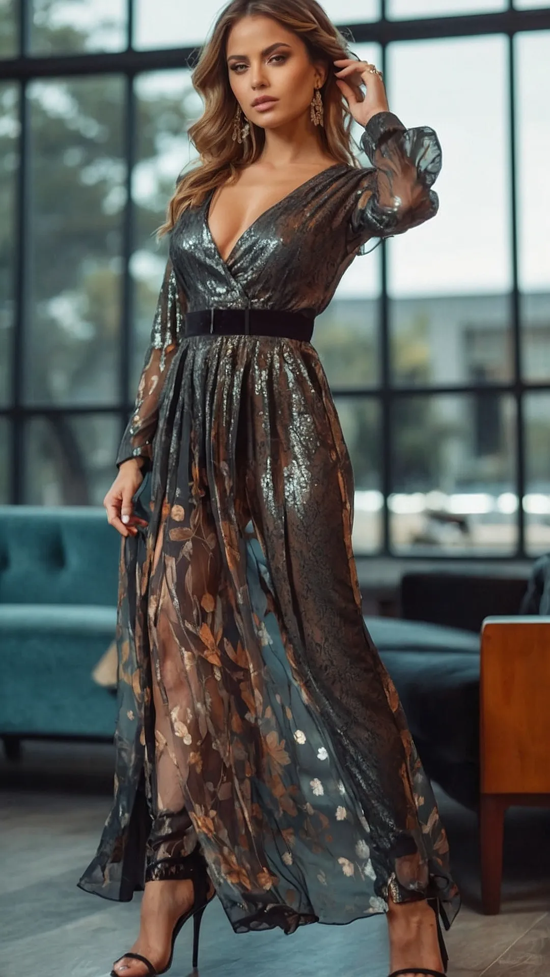 Glamorous Grace:  Maxi Dress Glamour