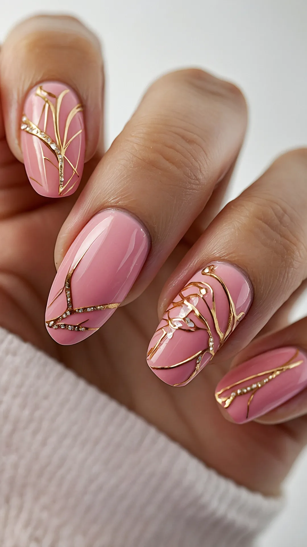 Tropical Pink Nails