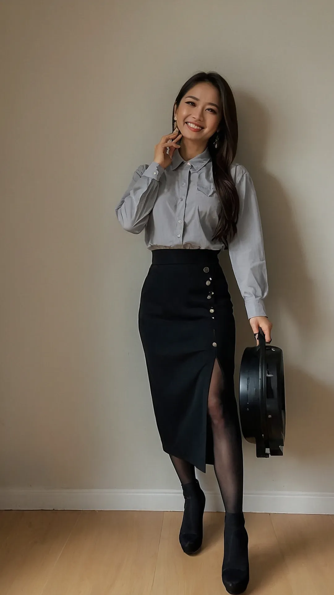 Skirt Outfits:  Button Up and Boss Up!