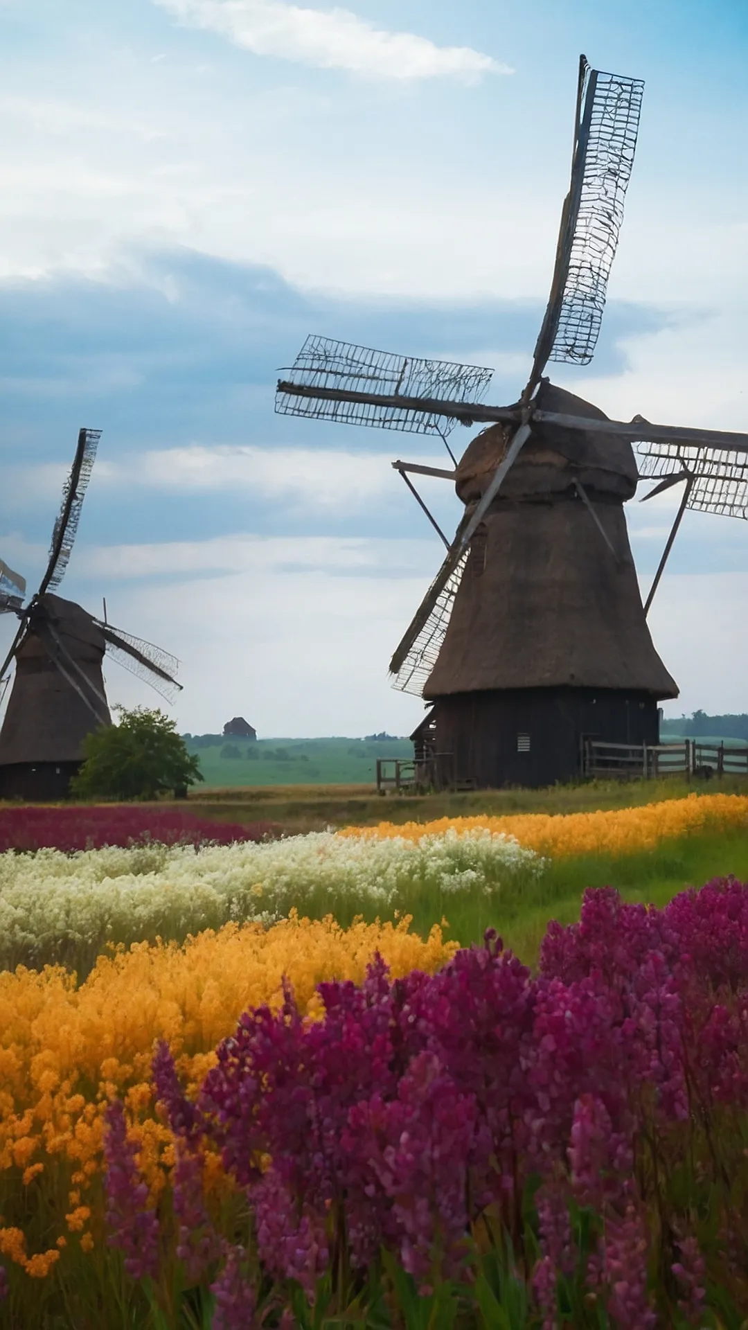 Windswept Blooms: A European Dream: