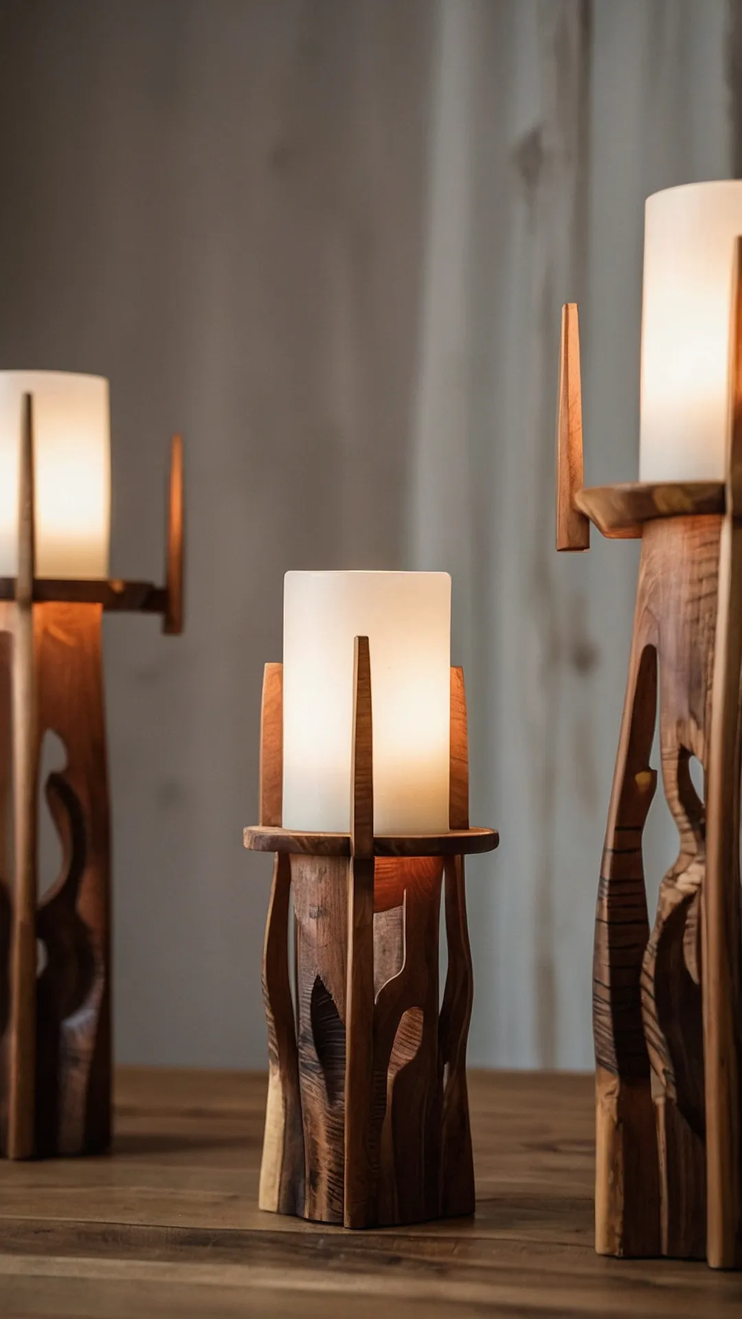 Candlelit Wooden Decor