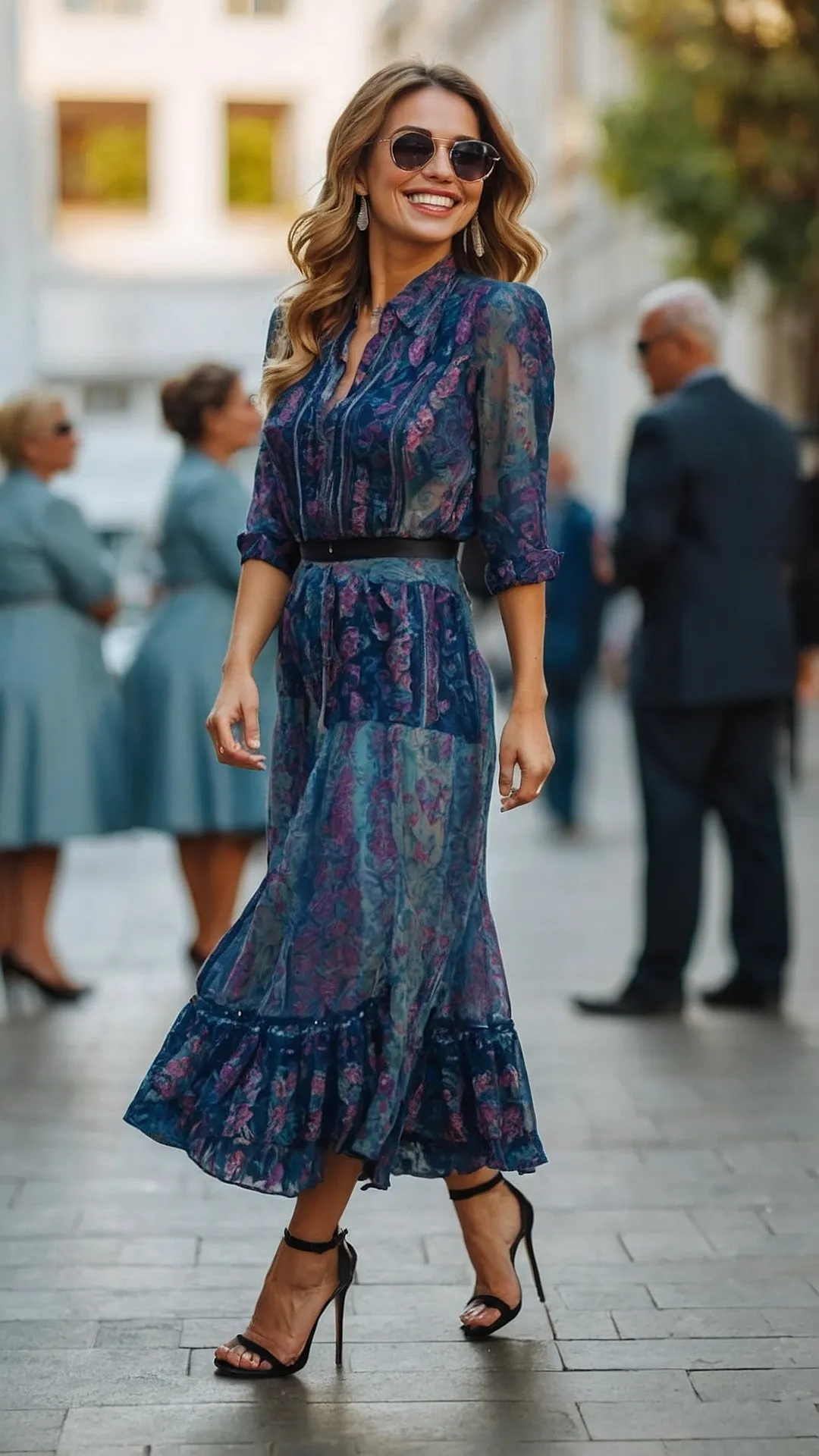 Blue Floral Frockin' It!