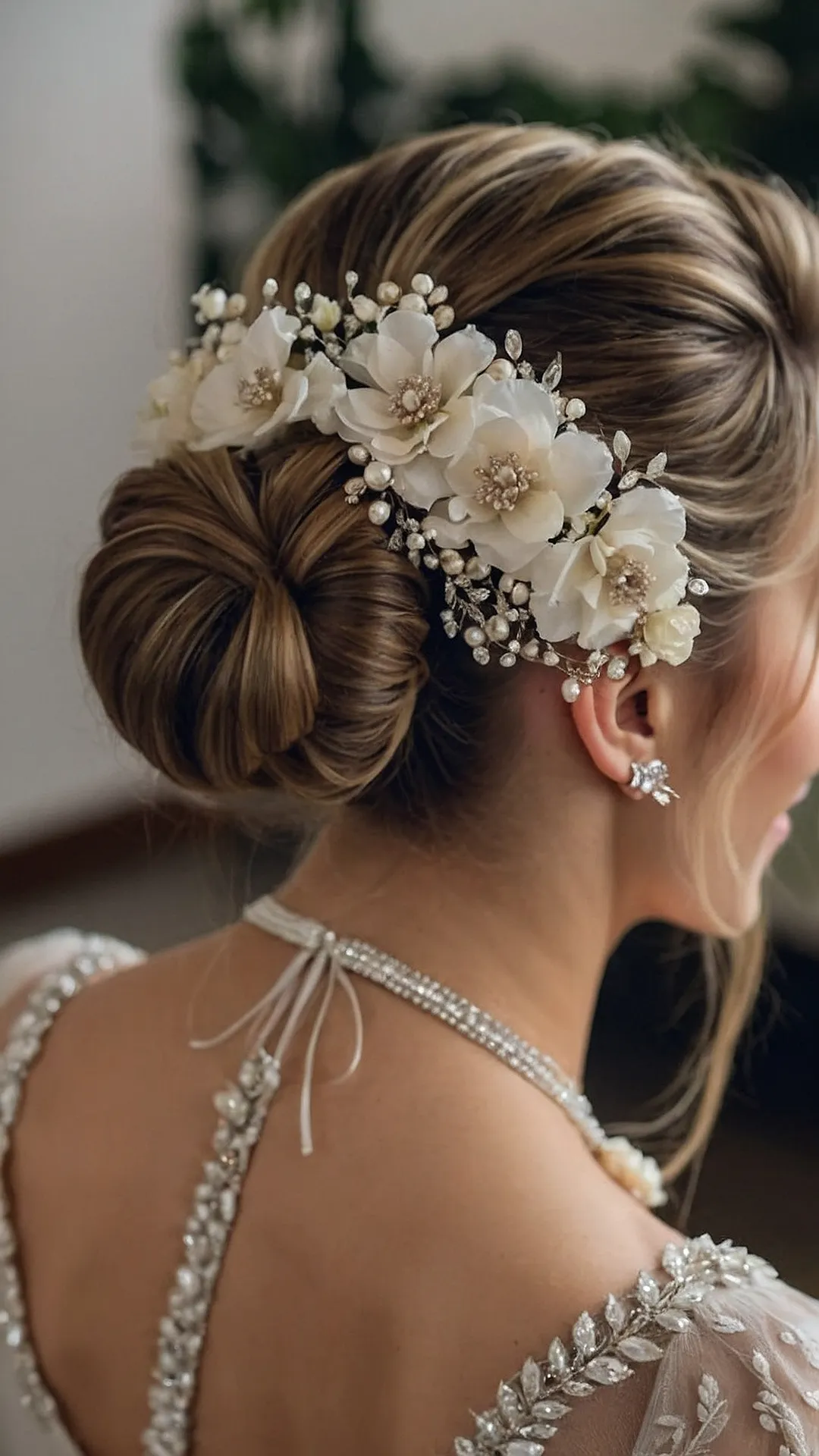 Romantic Floral Bun