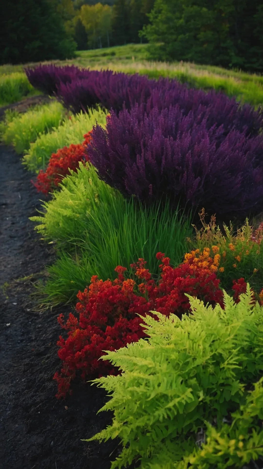 Rainbow Rows - An Evergreen Landscape: