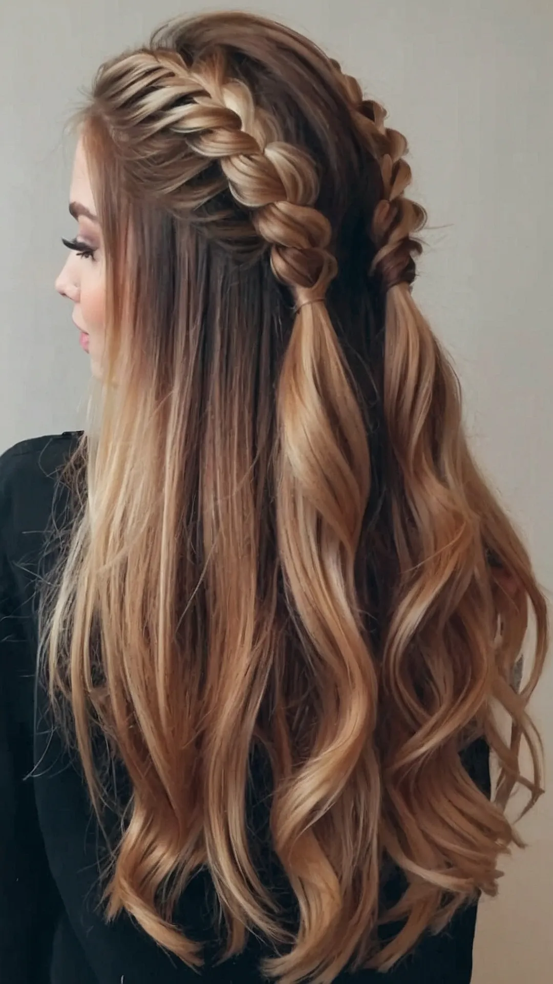 Braids & Waves: The Ultimate Cute & Soft Hairstyle