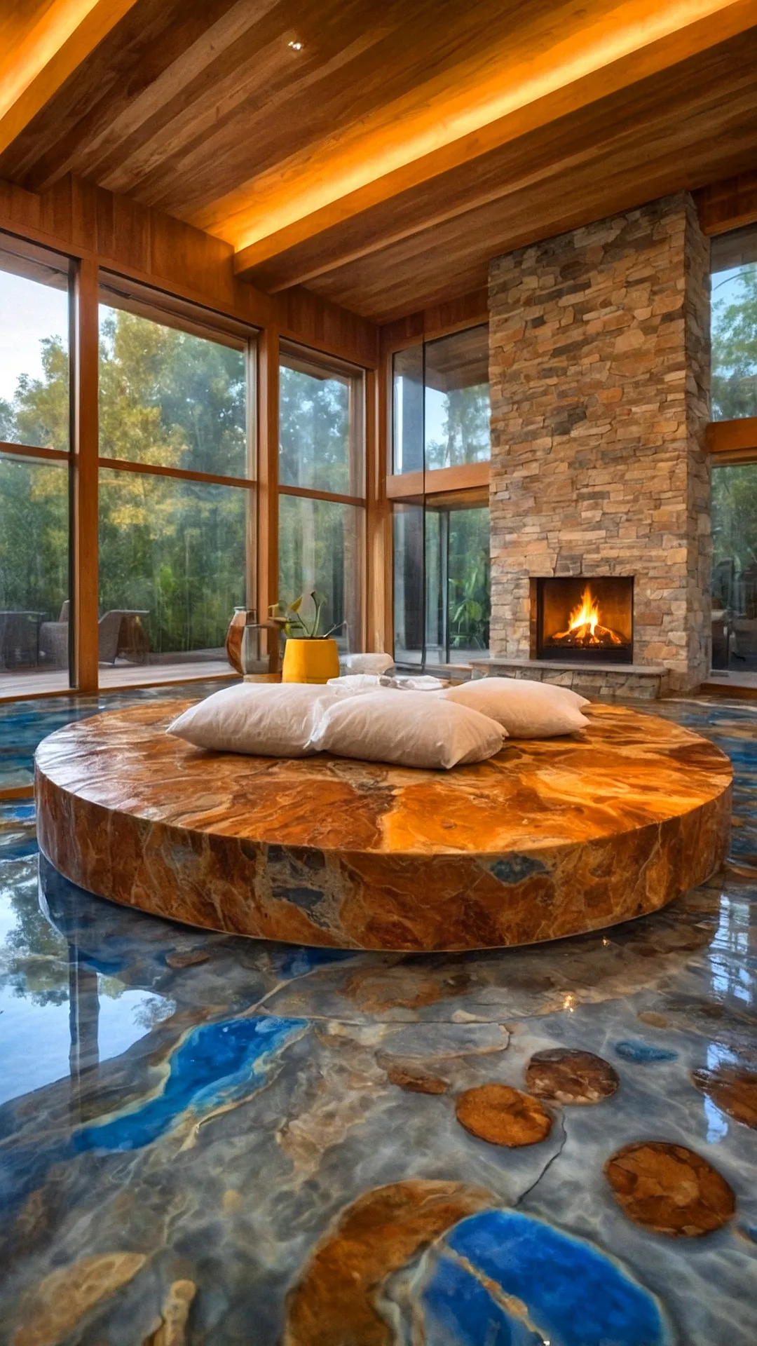 Liquid Mirror Floors