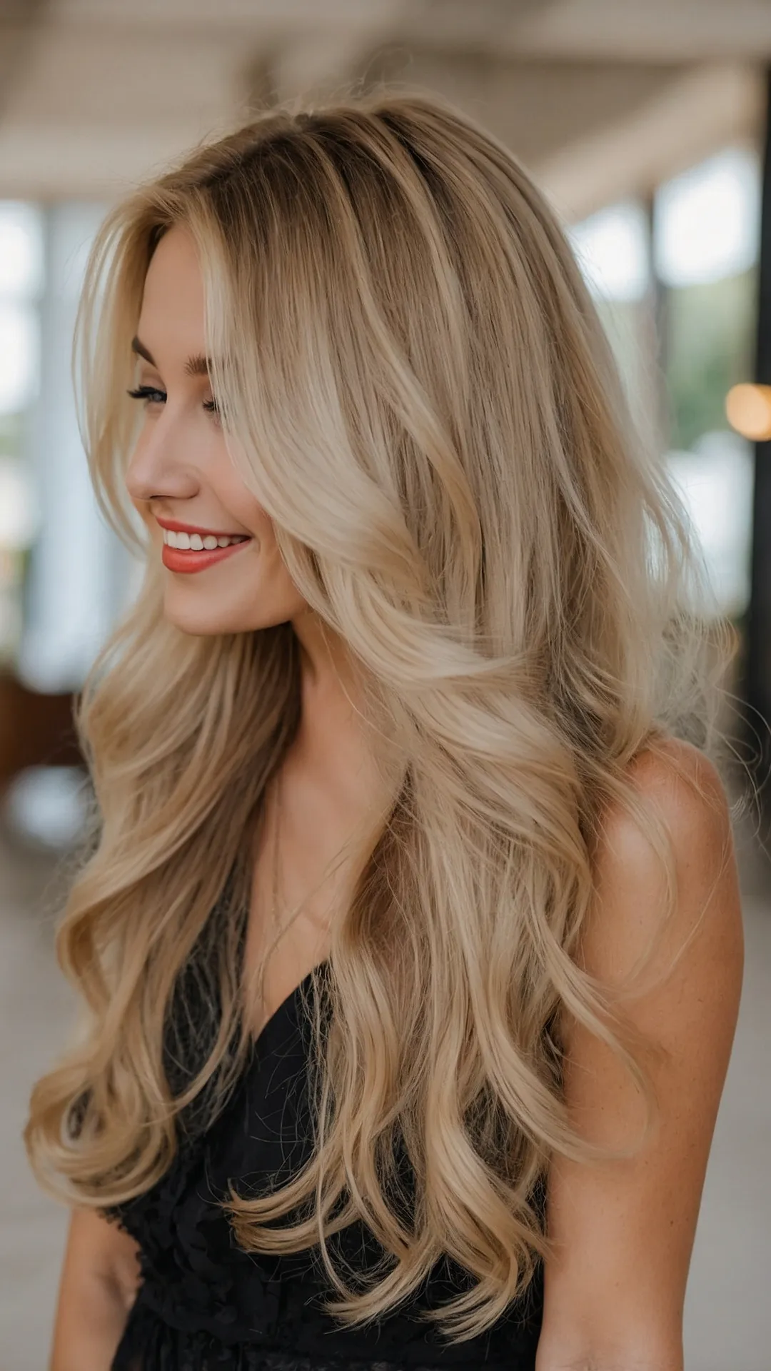 Golden Cream Waves