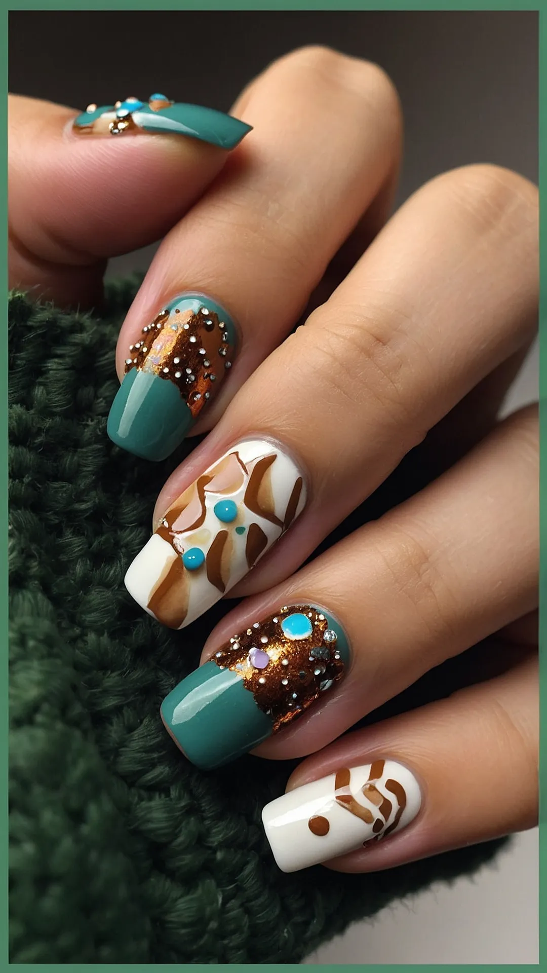 Sweet Gingerbread Manicure