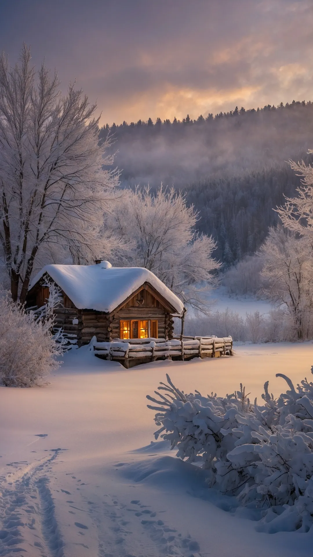 Snowfall Under Stars