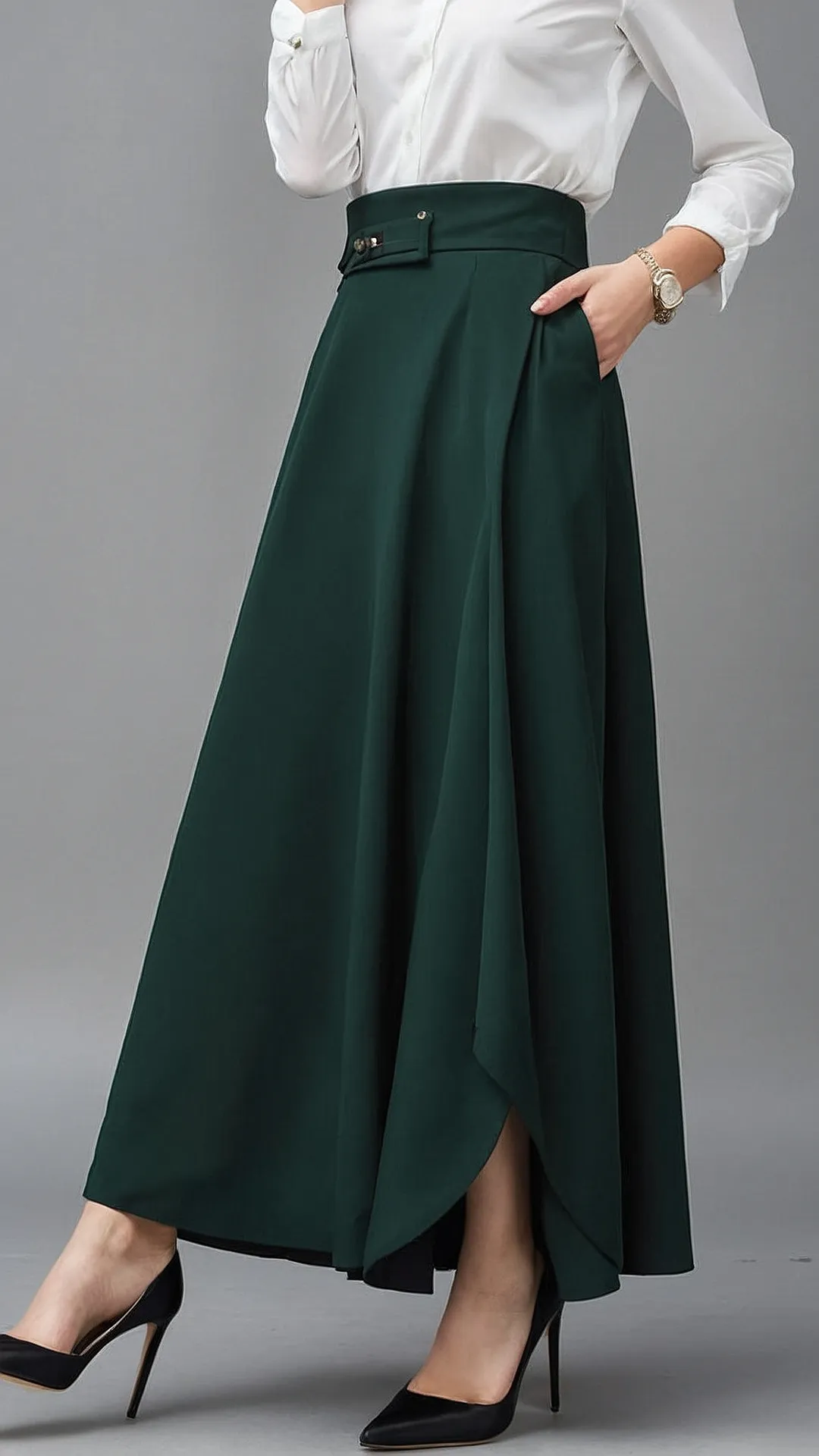 Green is the New Black:  Fall's Skirt Statement