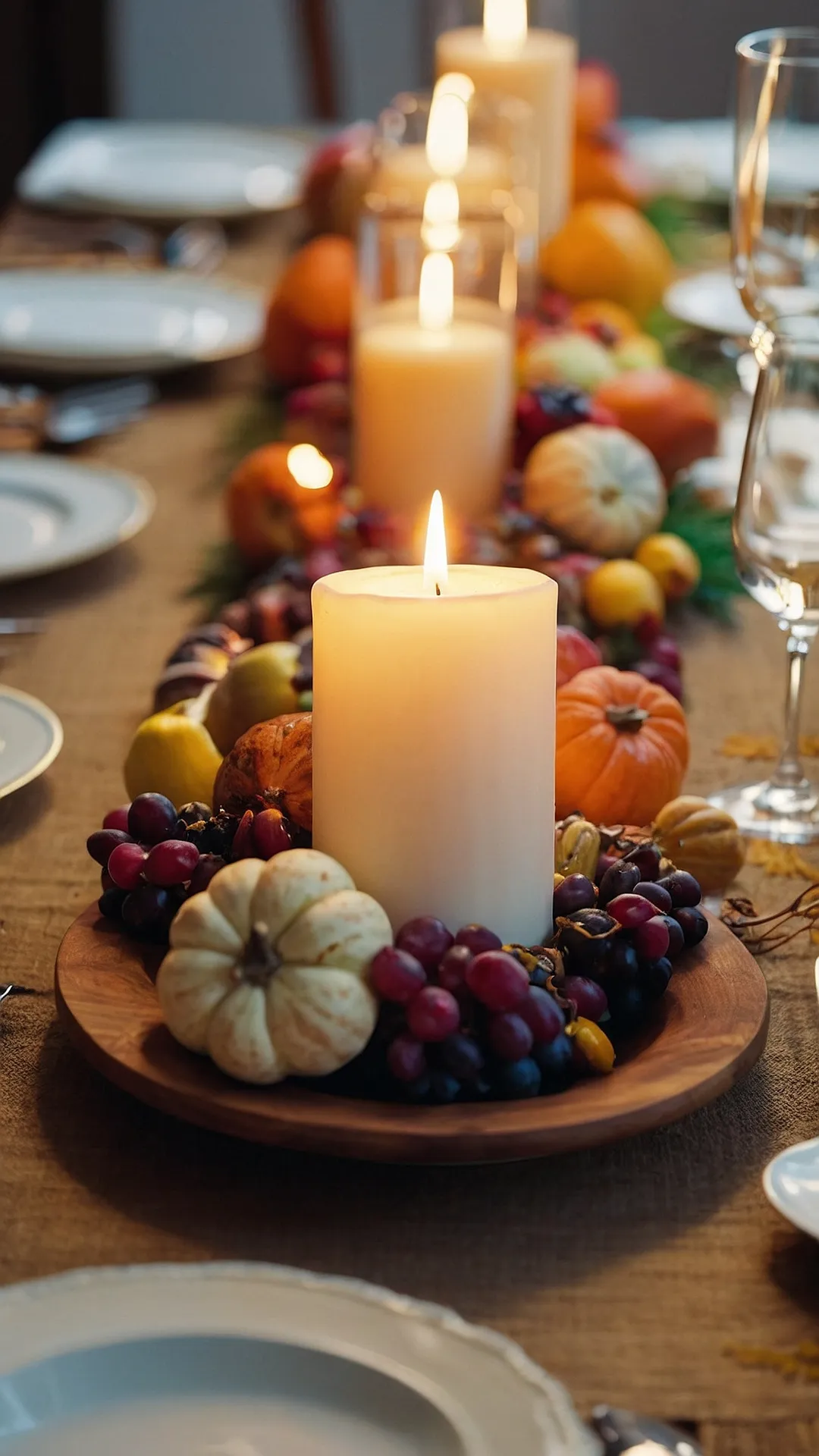 Candlelight & Gobble-tastic Decor!