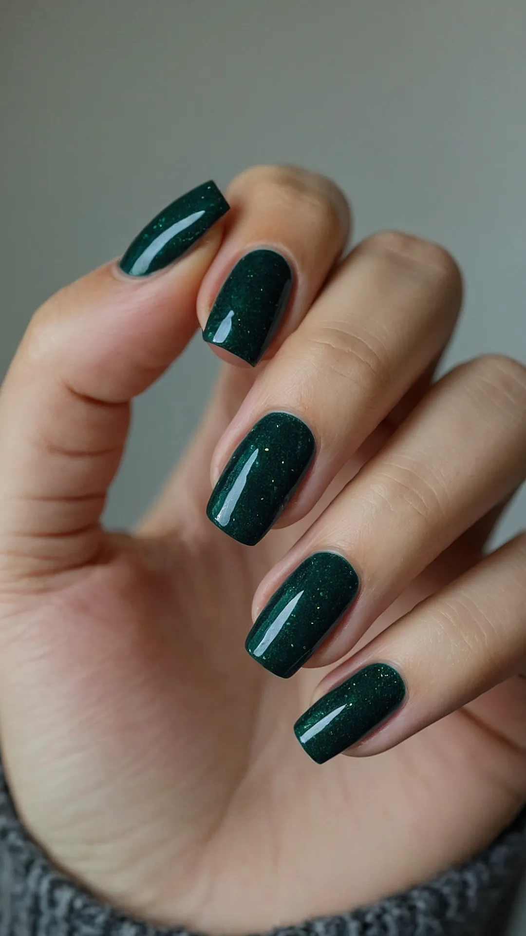 Jewelled Green Nails