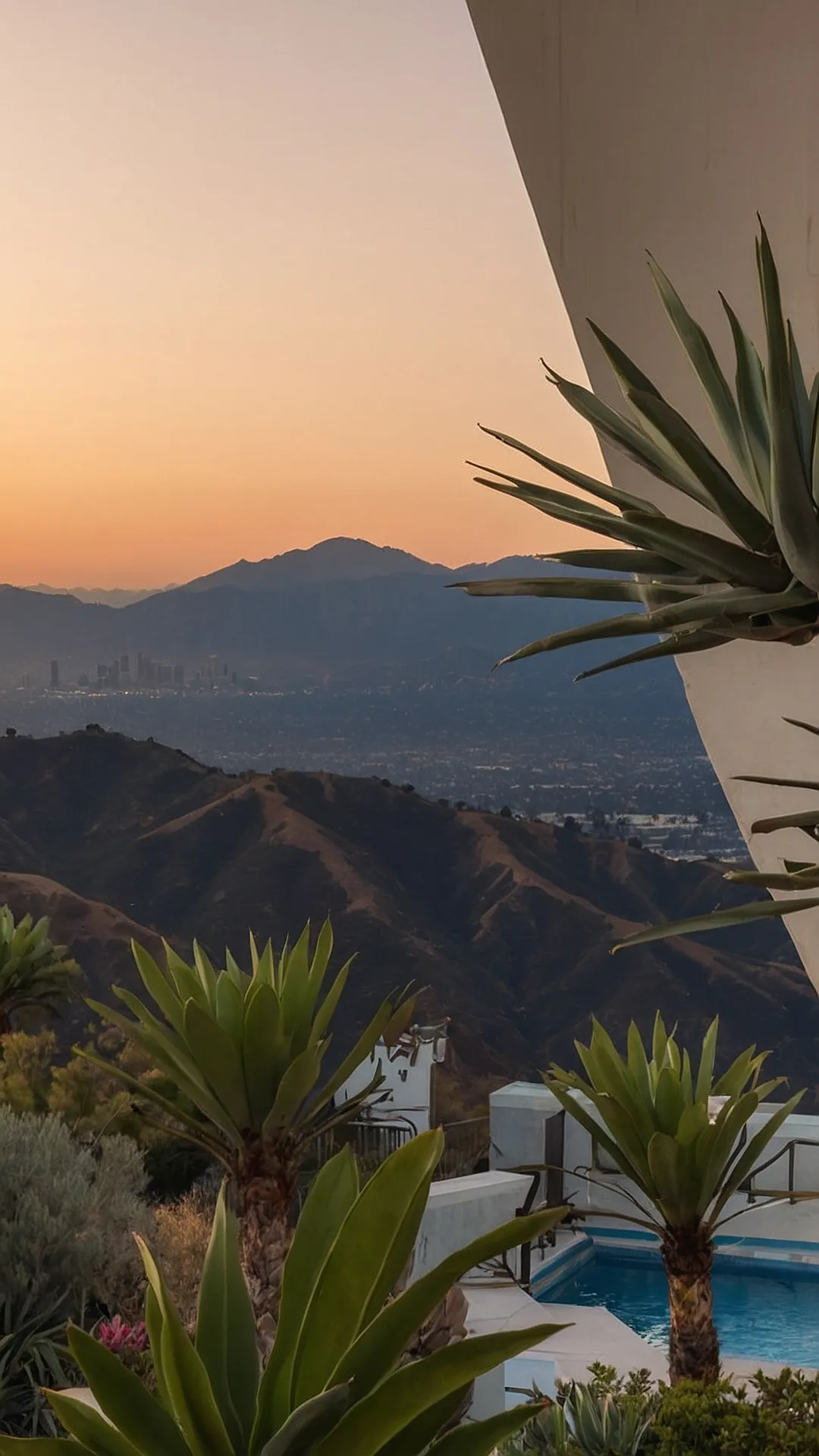 Poolside Paradise Sunset