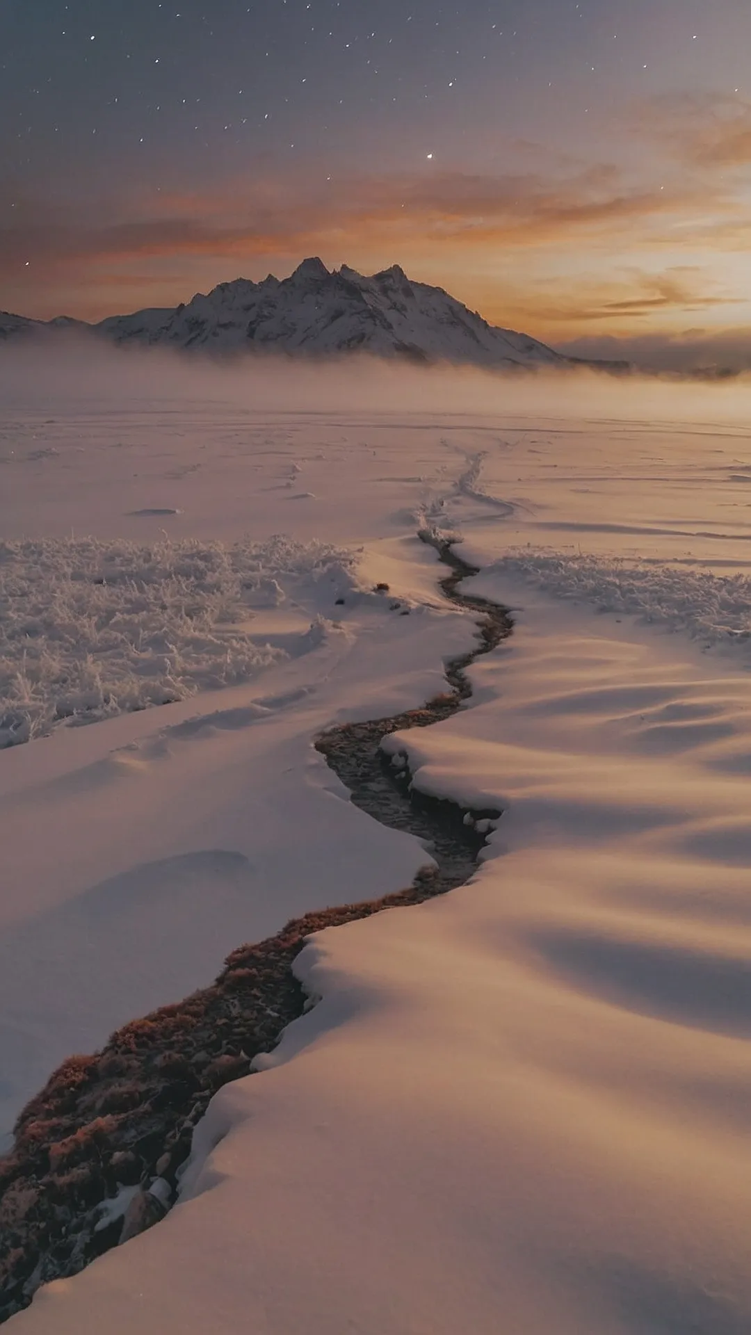 Starlit Glacier: