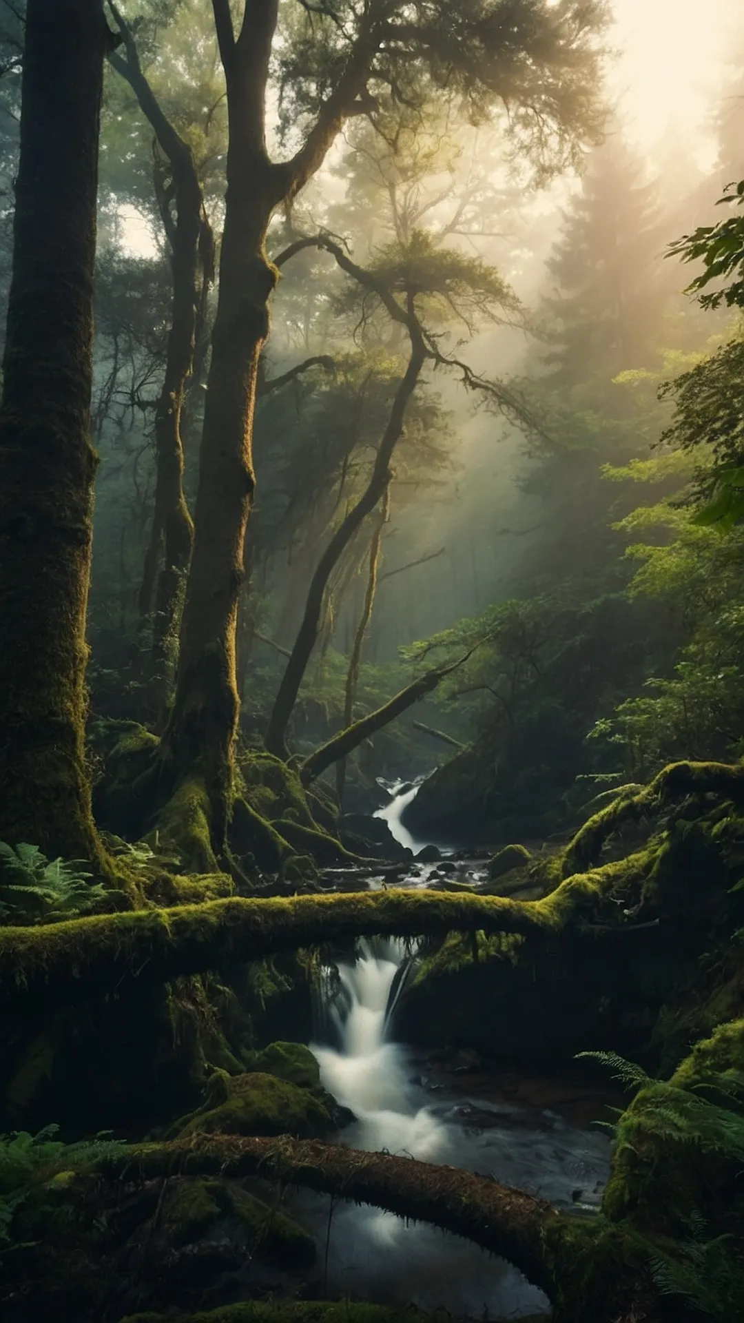 Mystical Forest Waterfall