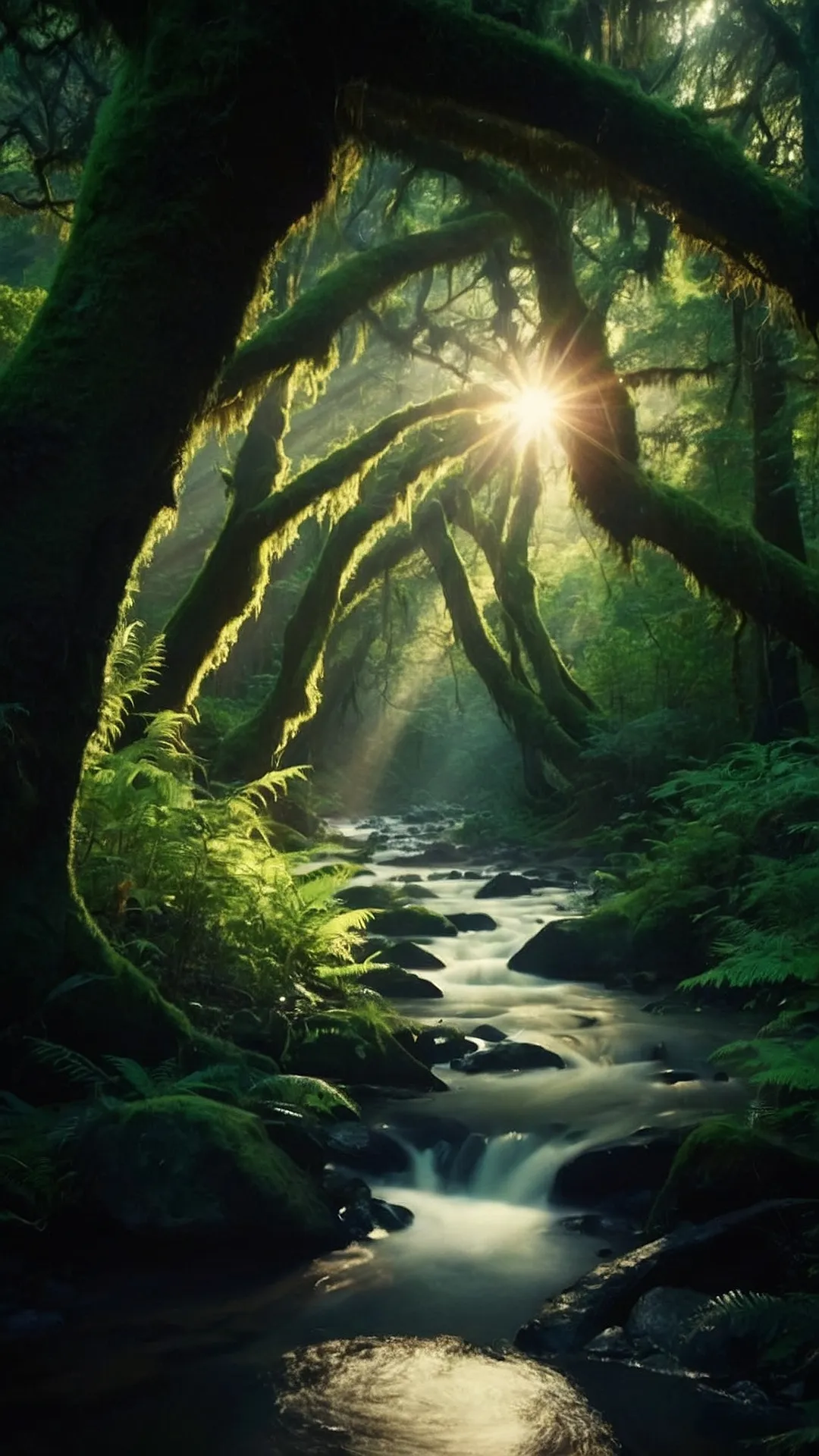 Sunbeams Through the Enchanted Forest