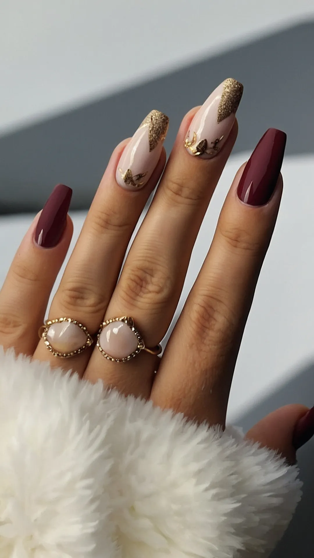 Burgundy & Gold Harmony: