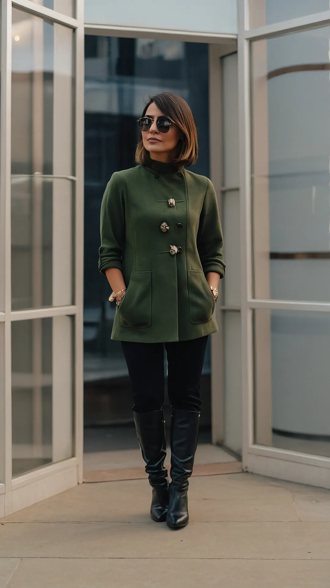 Casual Classy:  The Green Jacket That's Got It All!