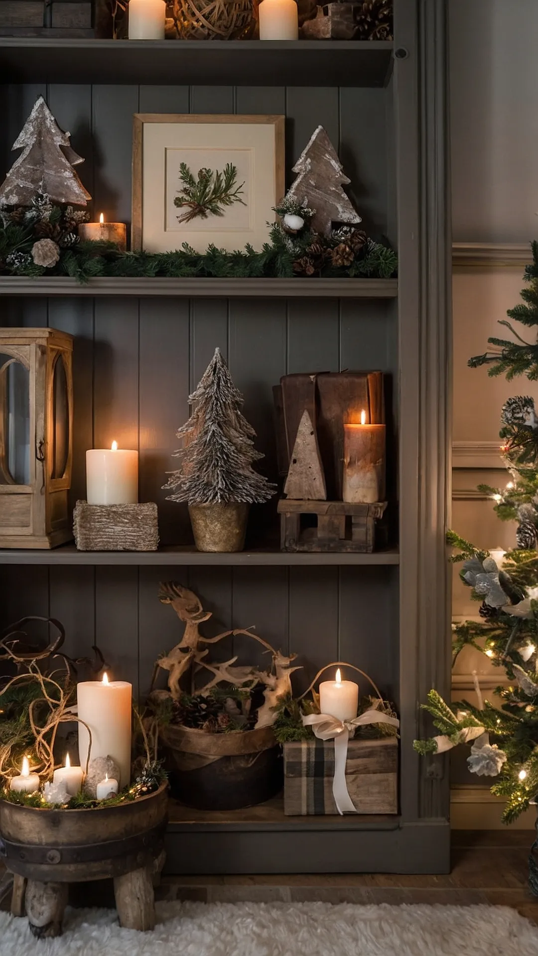 Rustic Christmas Hearth