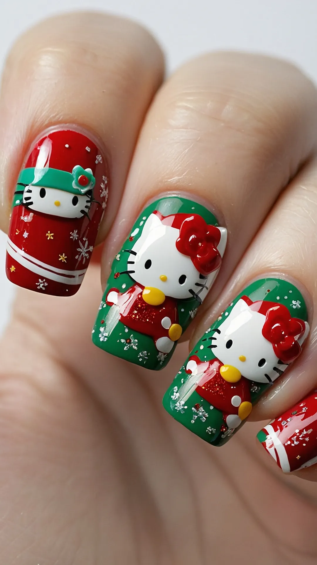 Hello Kitty's Winter Nails