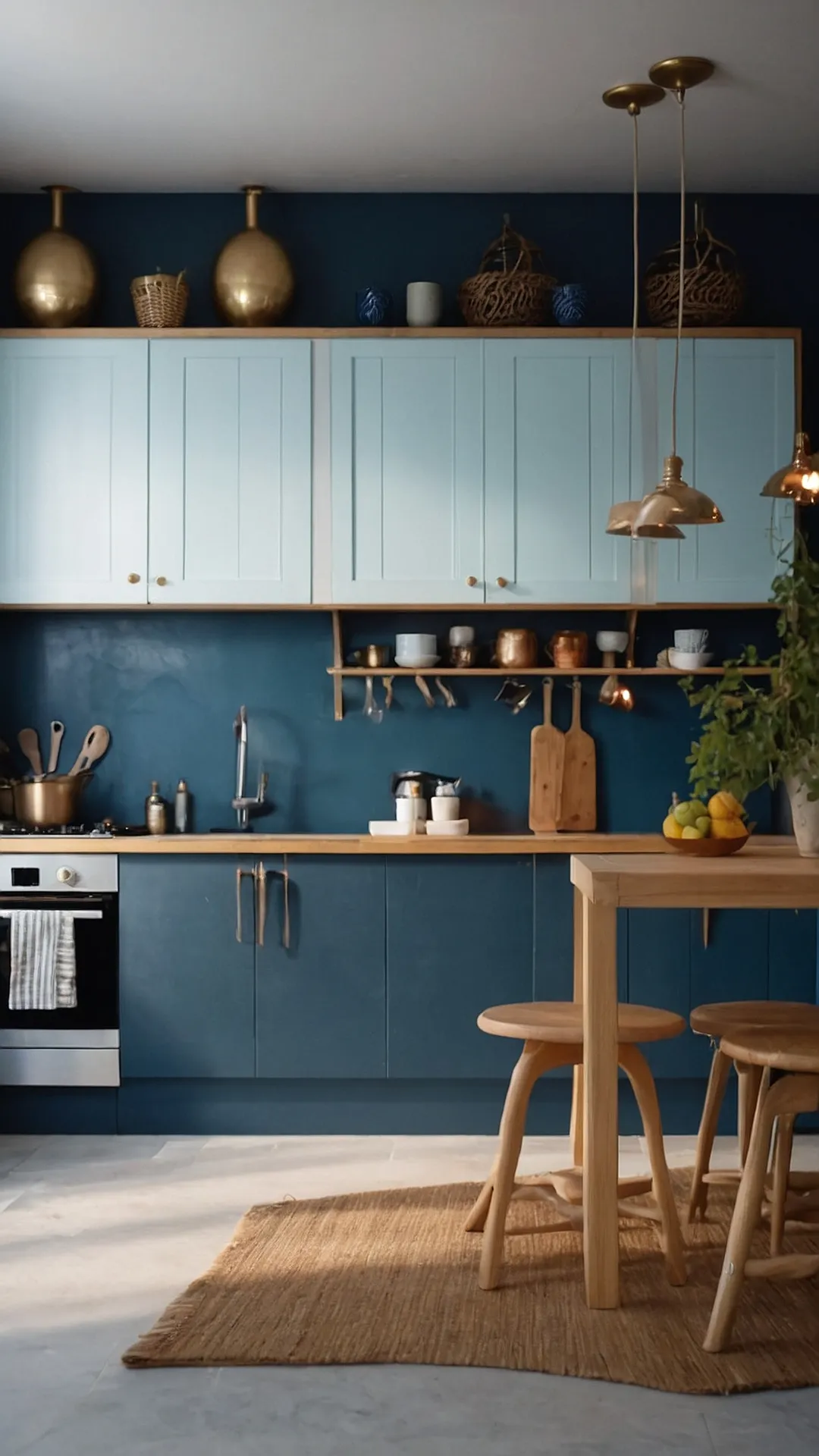 Serene Blue Kitchen