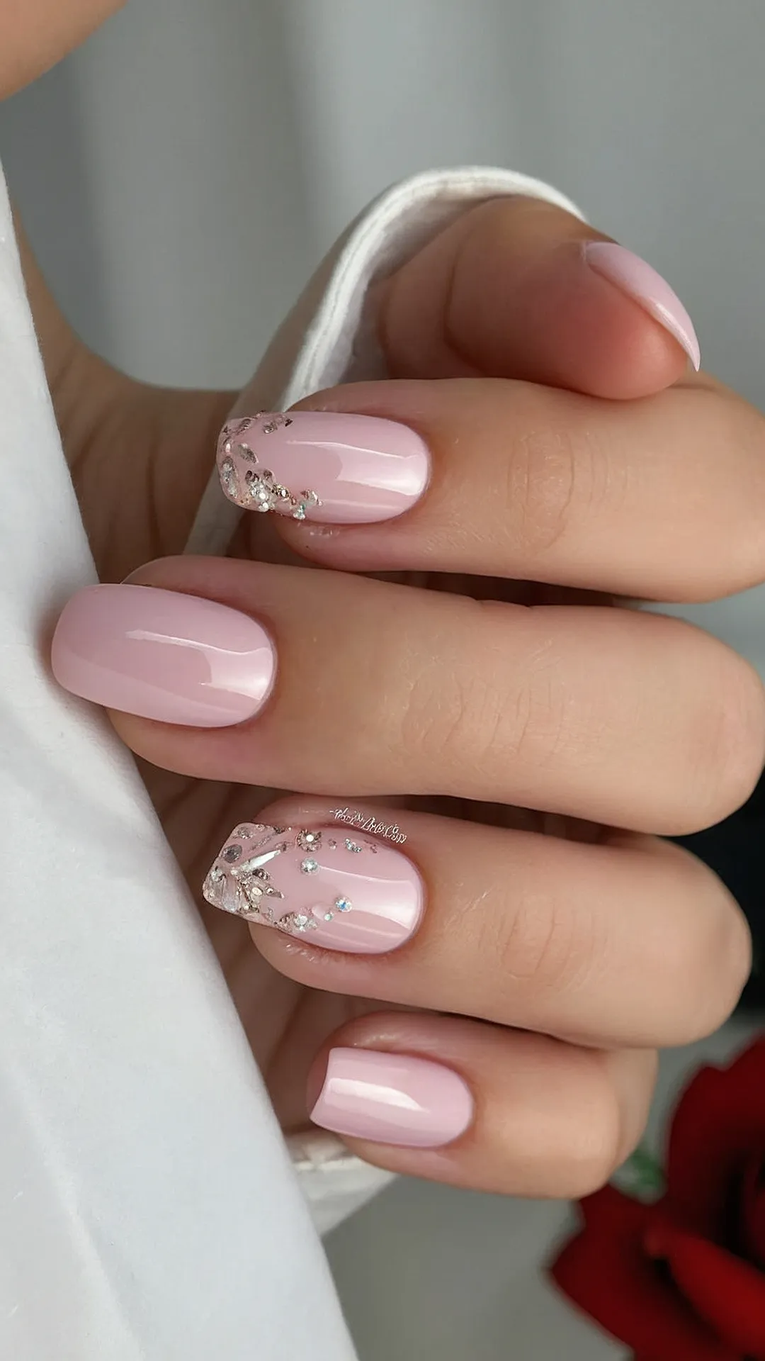 Blushing Blossom Nails