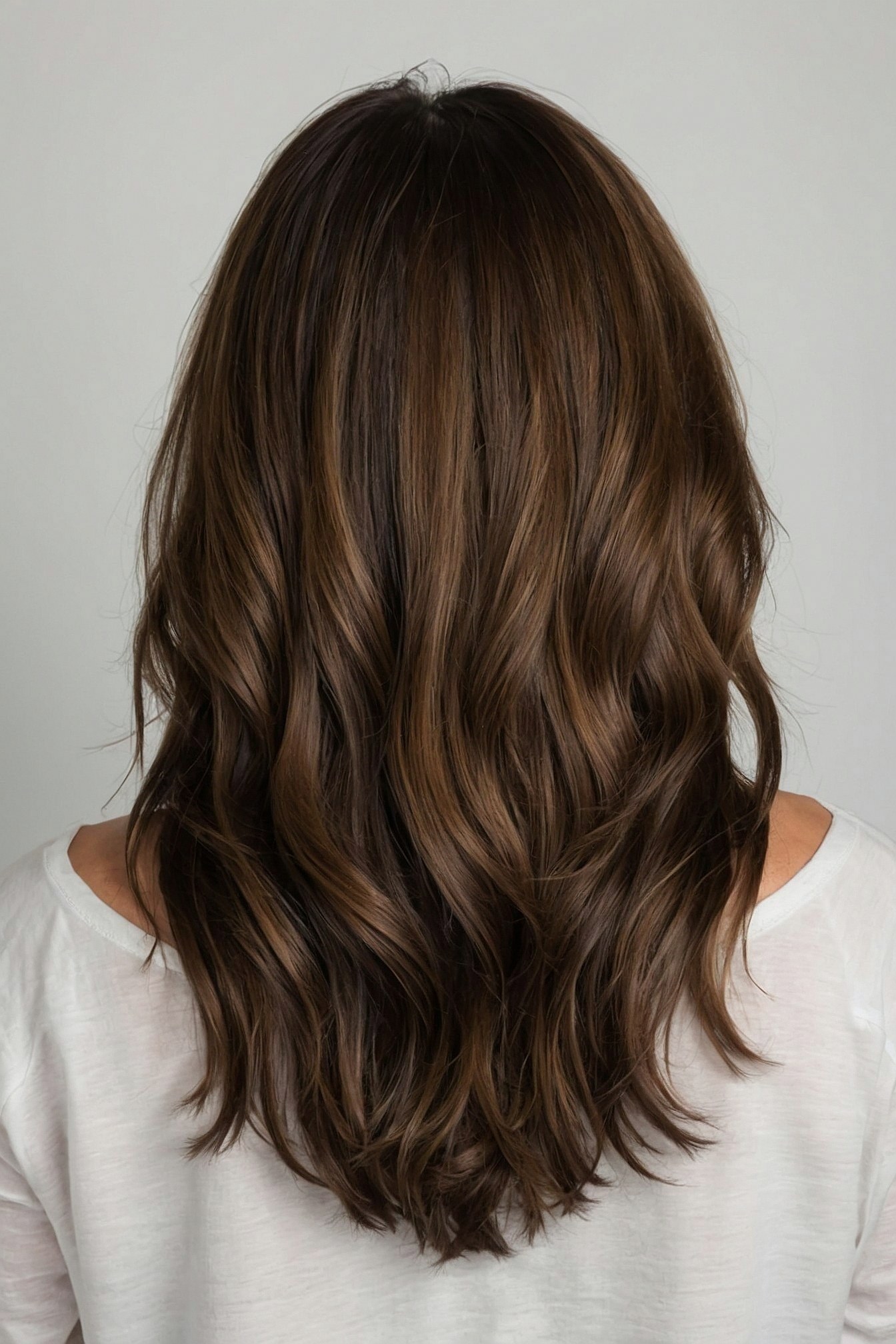 A cascade of soft brown waves