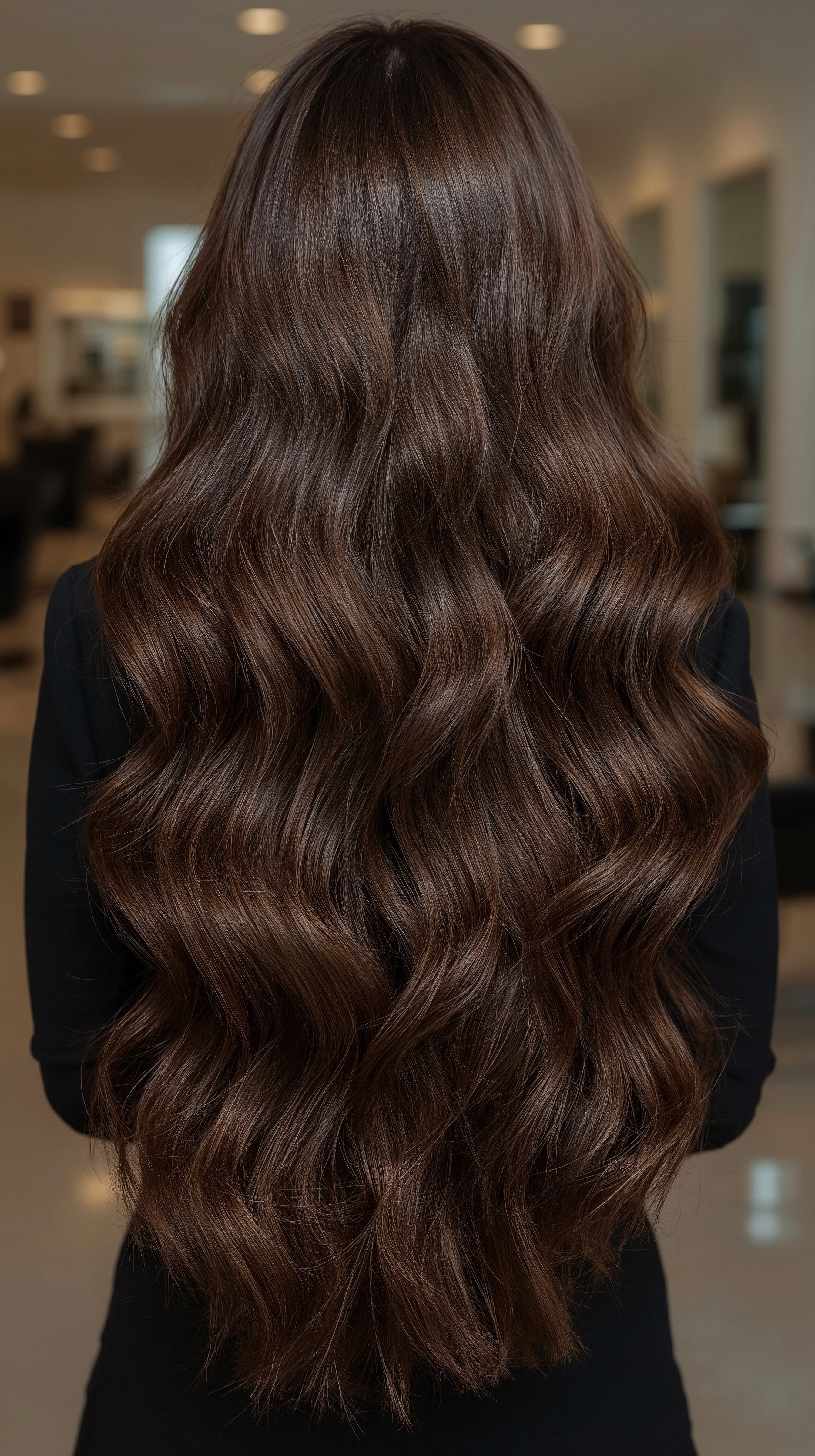 Loose Waves Cascading in Mocha Tones