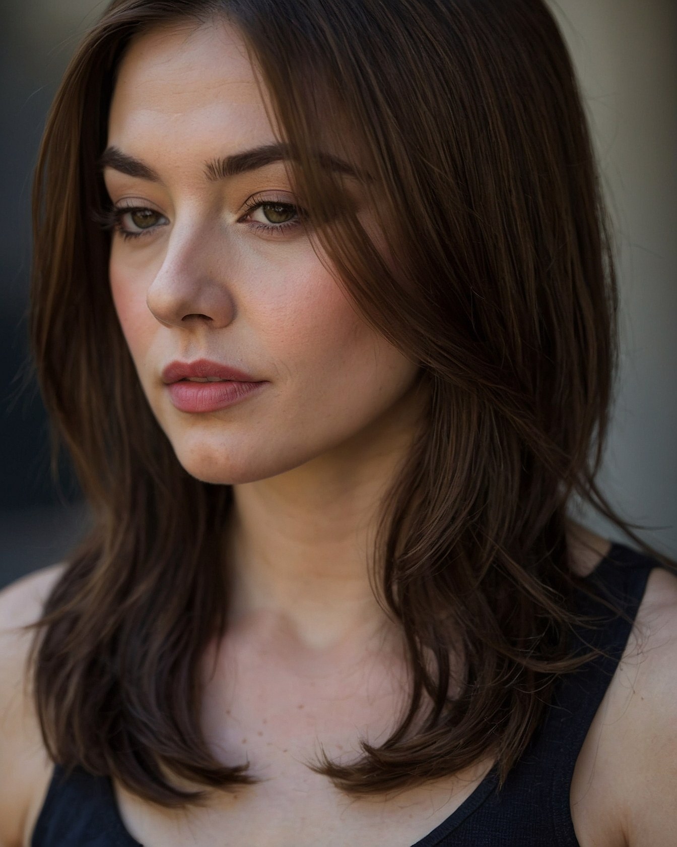 Side Profile with Gentle Layers and Subtle Texture