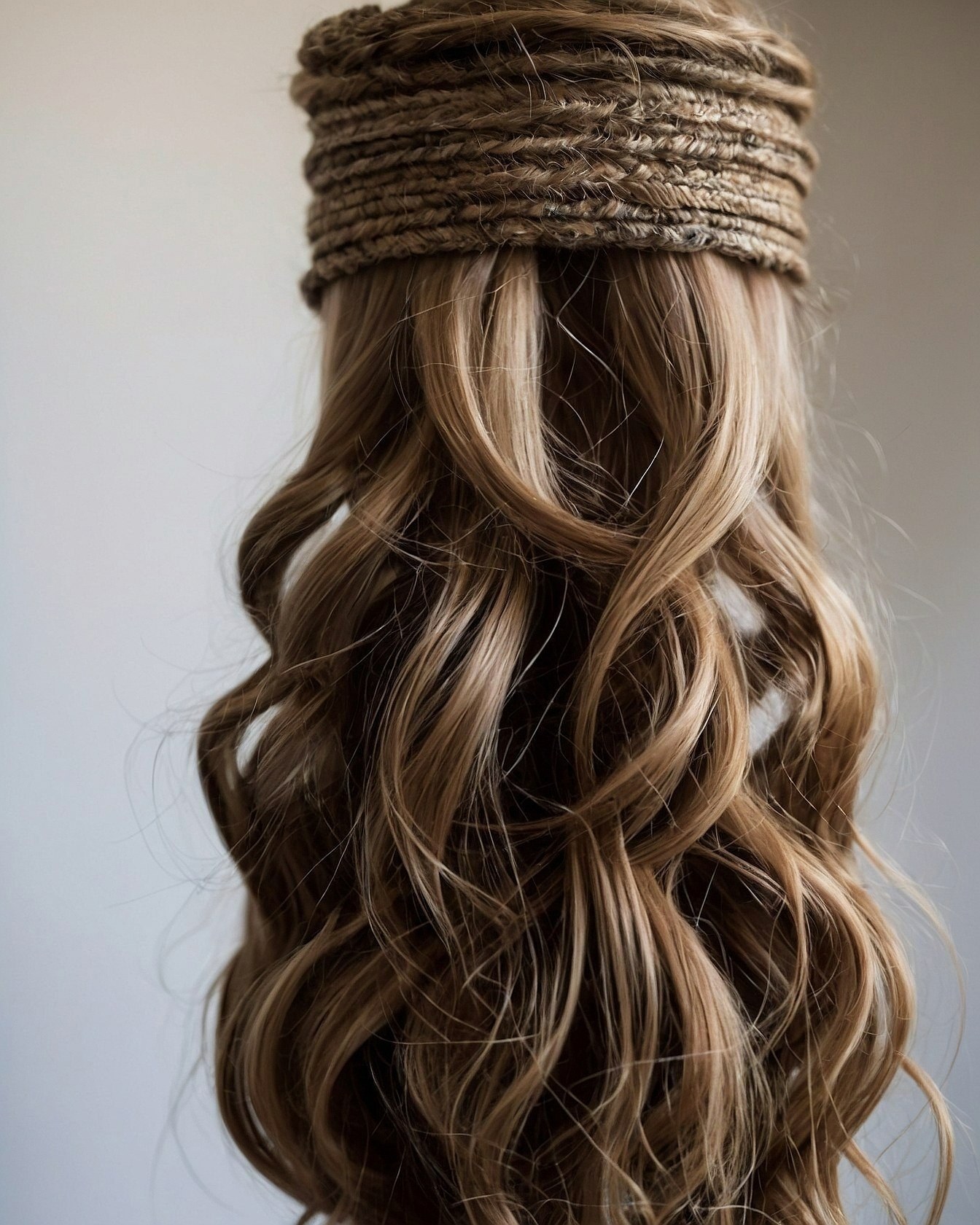 Warm Taupe and Chestnut Hues with Braided Detail